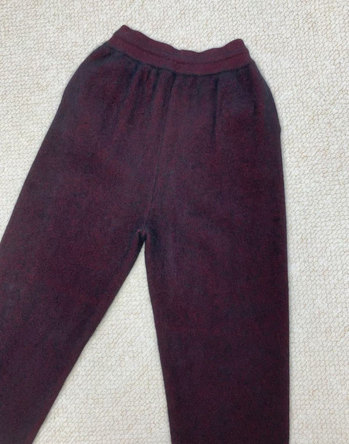 Loro Piana LORO PIANA Dark Red Wool & Cashmere Blend Jogger Pants Size US 34 / EU 50 - 4 Thumbnail