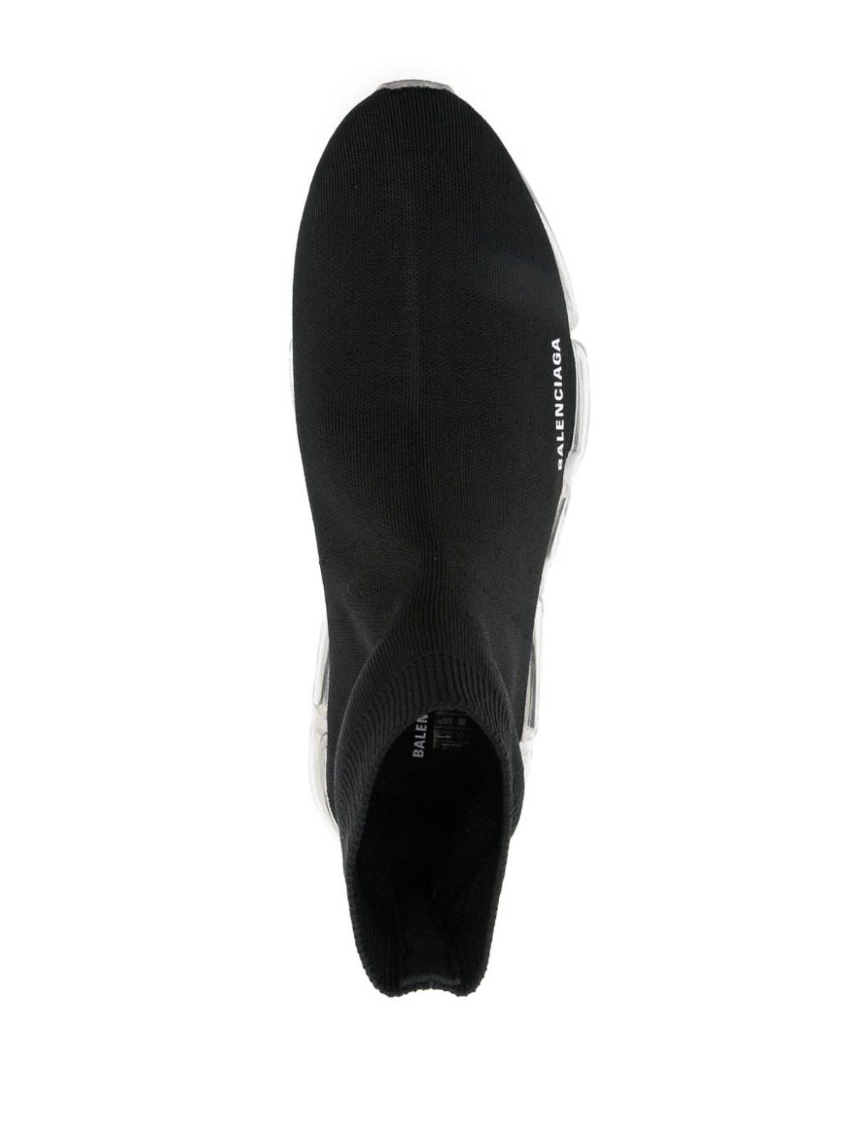 Balenciaga o1w1db10126 Speed 2.0 Full Clear Sole Knit Sneakers Size US 8 / EU 41 - 2 Thumbnail