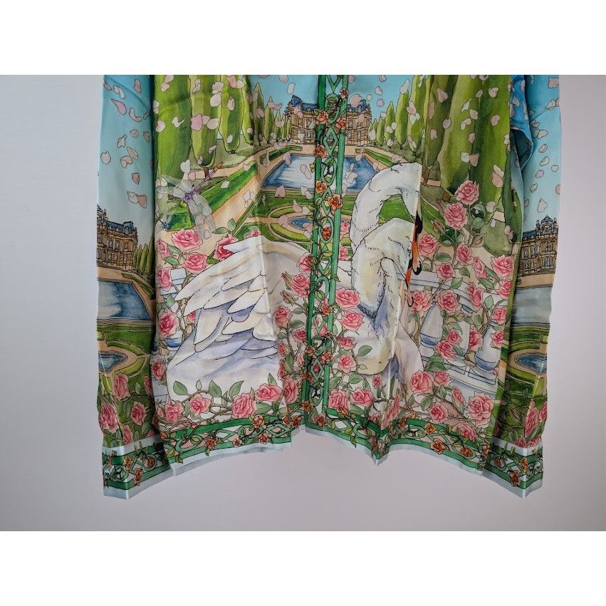 Casablanca o1rshd1 L'Amour En Fleur Long Sleeve Silk Shirt in Multi Size US XL / EU 56 / 4 - 4 Thumbnail