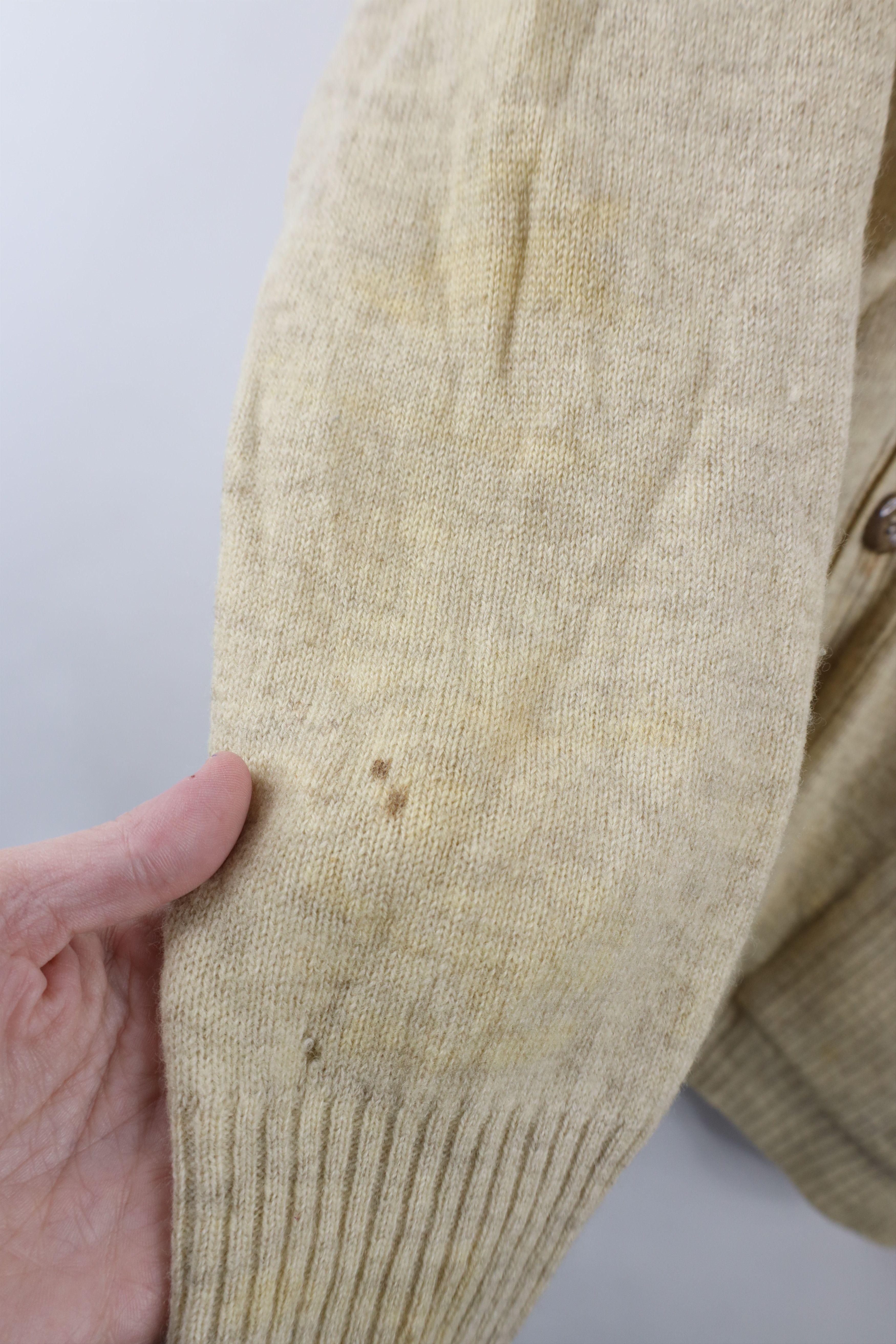 Vintage Vintage 50s Streetwear Blank Wool Knit Cardigan Sweater Size US M / EU 48-50 / 2 - 8 Thumbnail