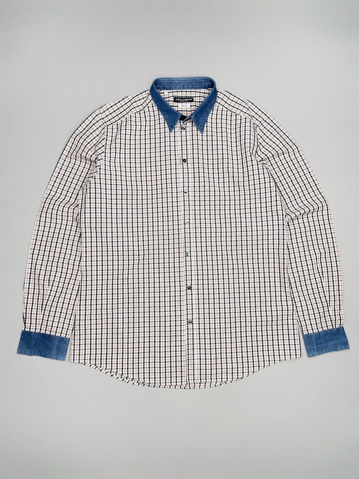 Dolce & Gabbana Dolce Gabbana Gold Button Up Shirt Size US XL / EU 56 / 4 - 1 Thumbnail