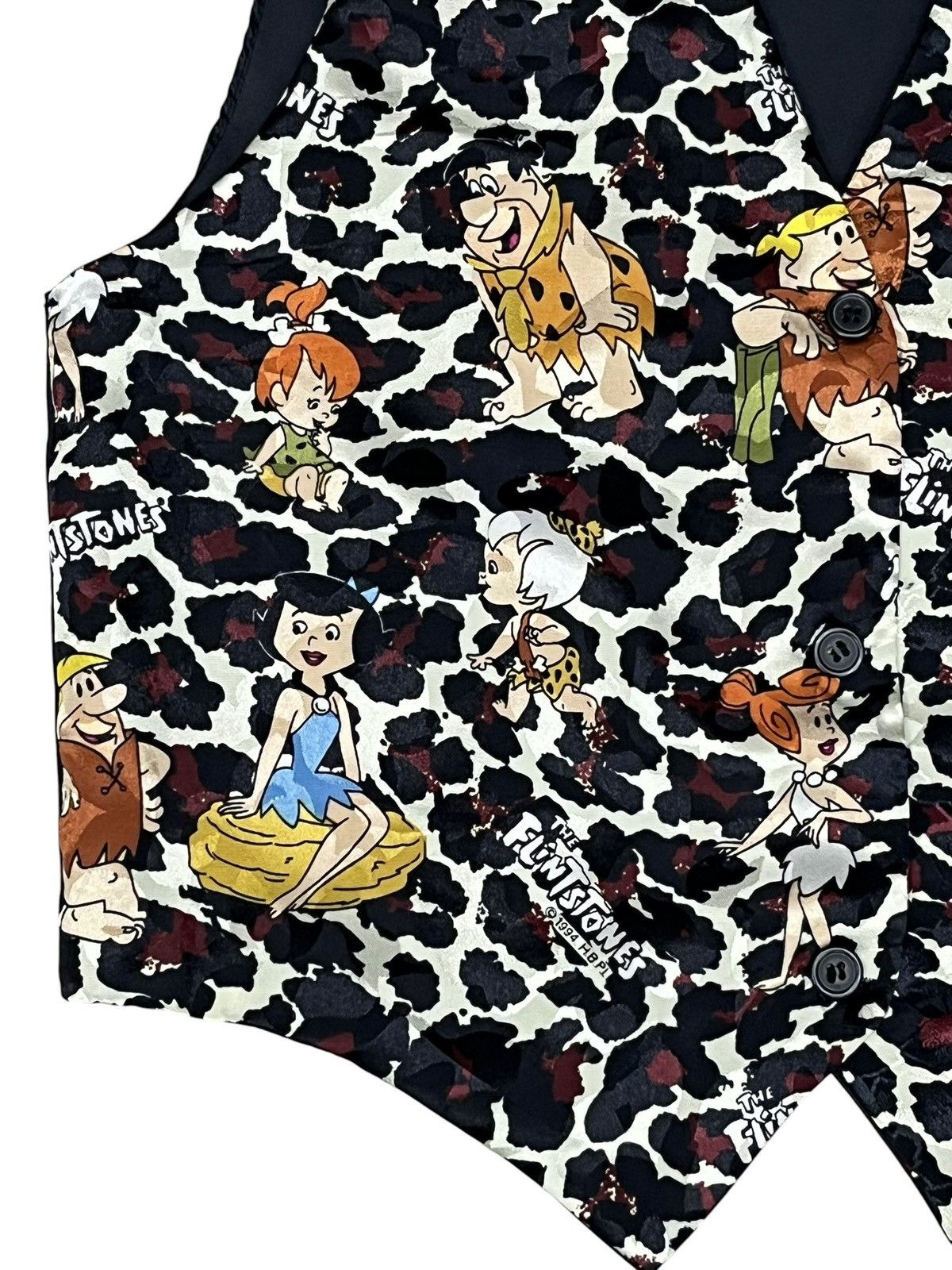 Cartoon Network Vintage 1994 Flintstones Leopard Print Cartoon Vest Size US XS / EU 42 / 0 - 4 Thumbnail