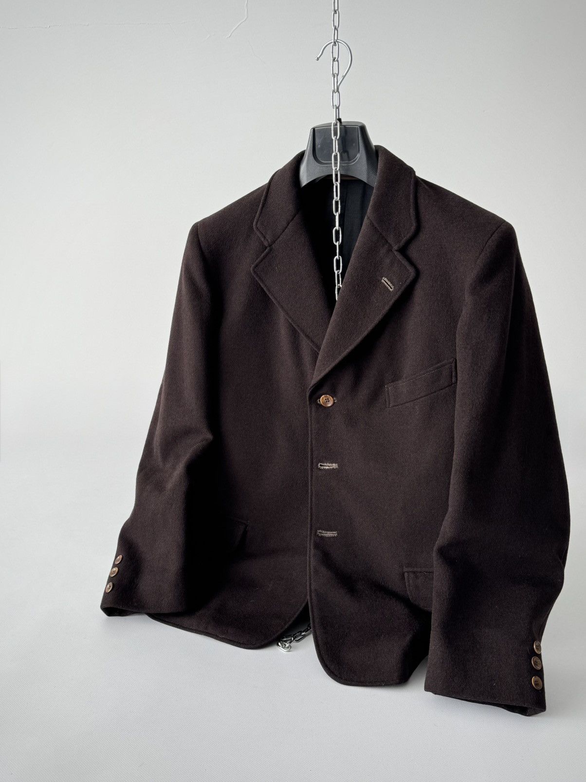 Vintage Vintage 1930s German Work Wool Brown Jacket Size US M / EU 48-50 / 2 - 3 Thumbnail