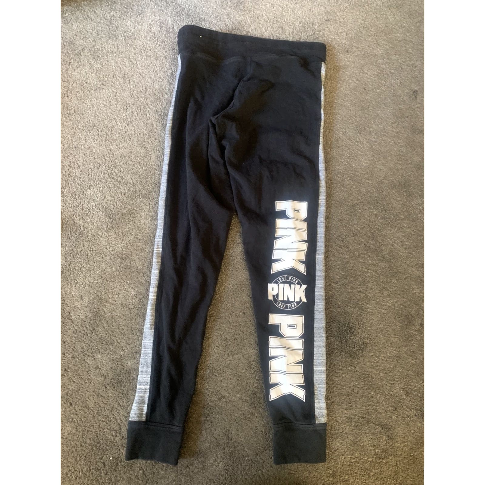 Vintage Victoria's Secret Pink Yoga Leggings Womens S Black Athletic Waist Elastic Solid Yoga Pants Size S/P Size 28" / US 6 / IT 42 - 5 Thumbnail
