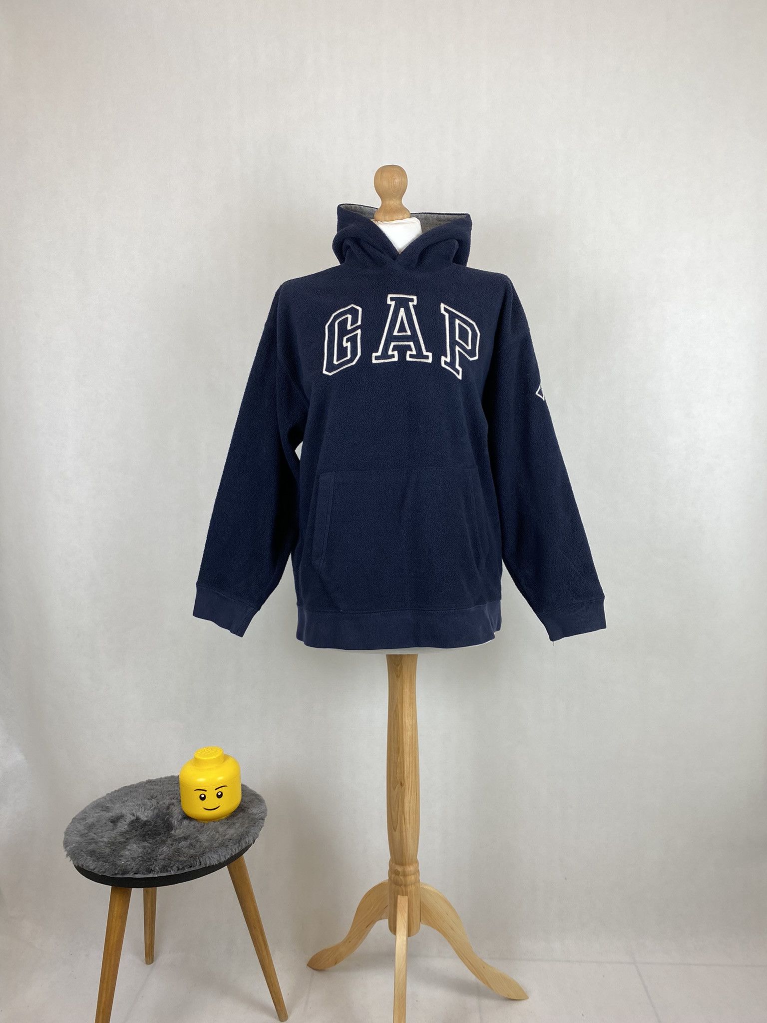 Gap × Vintage GAP fleece hoodie big logo spellout Size US M / EU 48-50 / 2 - 1 Thumbnail