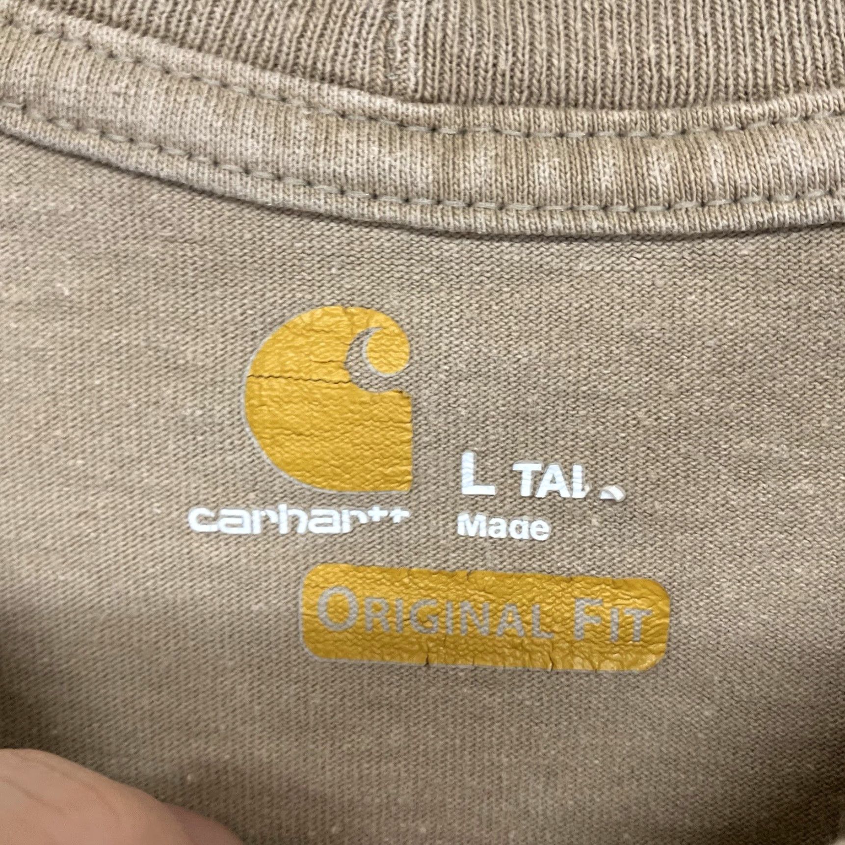 Carhartt Carhartt Shirt Mens Large Tall LT Tan Pocket Tee Cotton Work Wear Outdoors Size US L / EU 52-54 / 3 - 5 Thumbnail