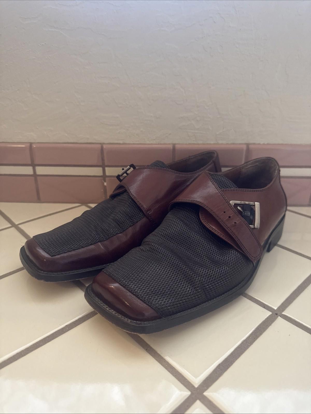Stacy Adams Stacy Adams Men's 9M Brown Leather Dress Shoes Square Toe Size US 9 / EU 42 - 1 Thumbnail