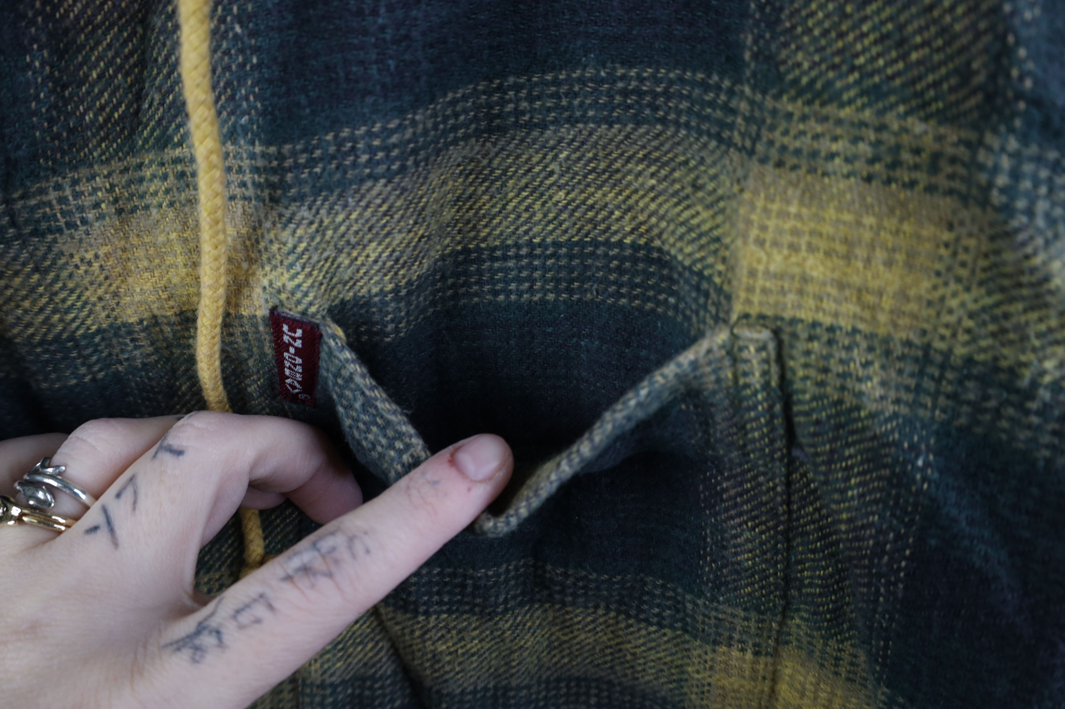 UNIONBAY Vintage 90s Unionbay Surfing Flannel Hooded Shirt Jacket Size M / US 6-8 / IT 42-44 - 5 Thumbnail