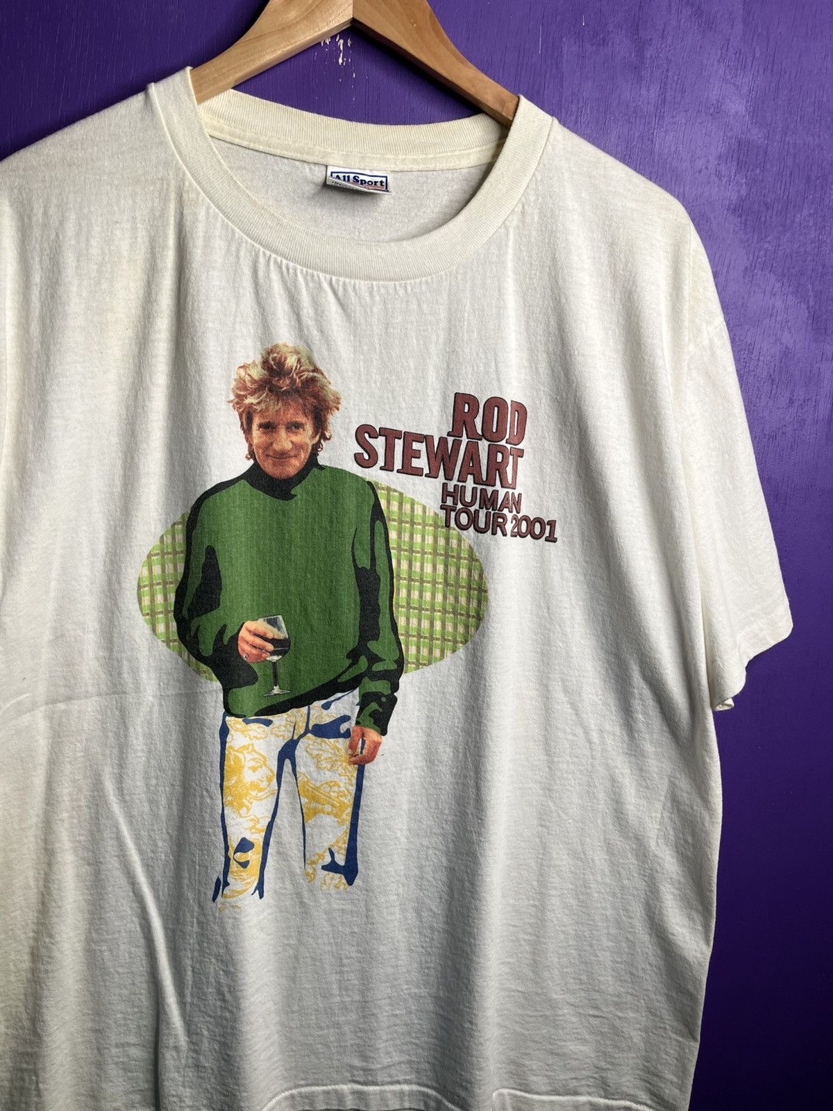 Band Tees × Vintage Vintage 2001 Rod Stewart human tour t-shirt Size US L / EU 52-54 / 3 - 3 Thumbnail