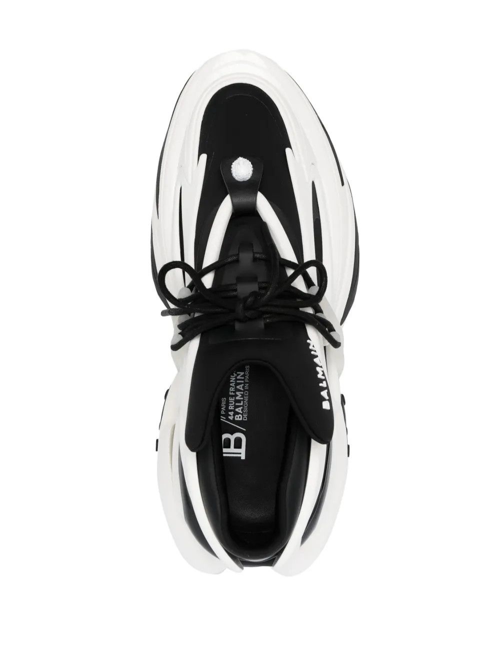 Balmain o1s1wg111225 Unicorn Low-Top Sneakers in Black/White Size US 8 / IT 38 - 4 Thumbnail