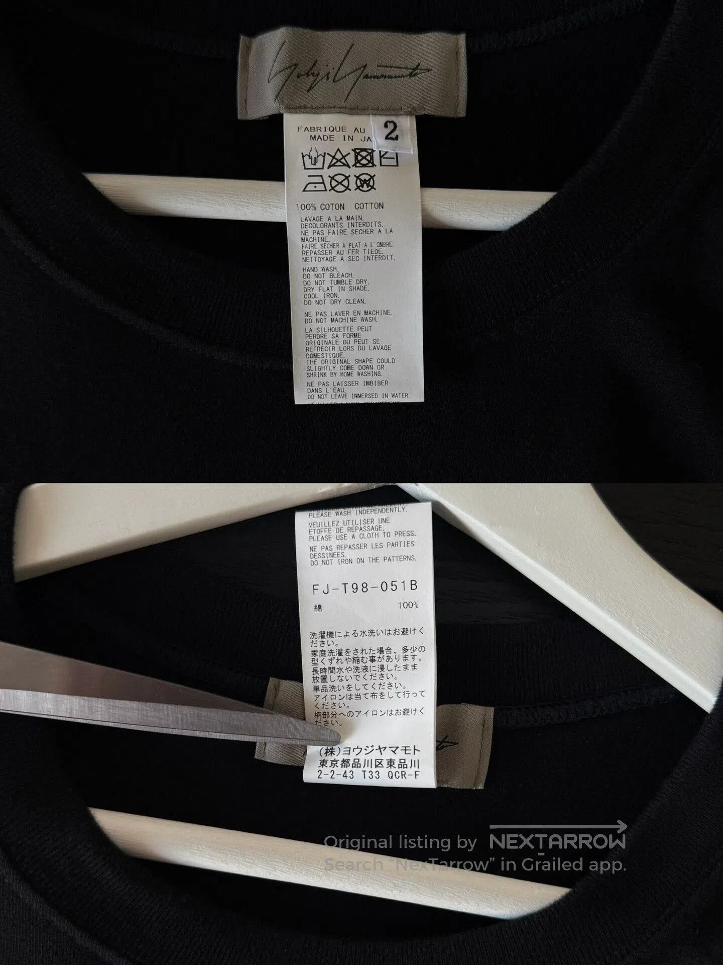 Yohji Yamamoto Yohji Yamamoto Femme Black Cotton Top. Size M / US 6-8 / IT 42-44 - 6 Thumbnail