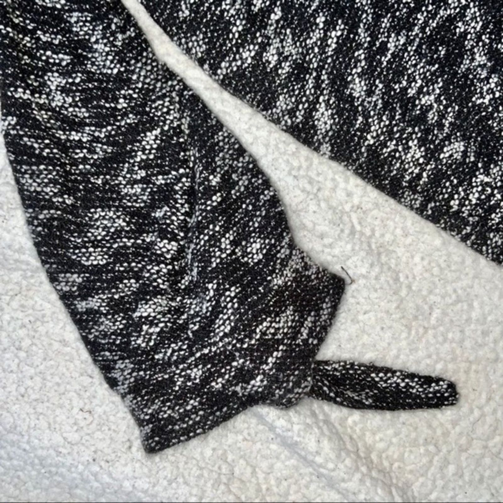 Vince Camuto Vince Camuto Black and White Knit Tie-Sleeve Blouse | Sz S Size S / US 4 / IT 40 - 5 Thumbnail