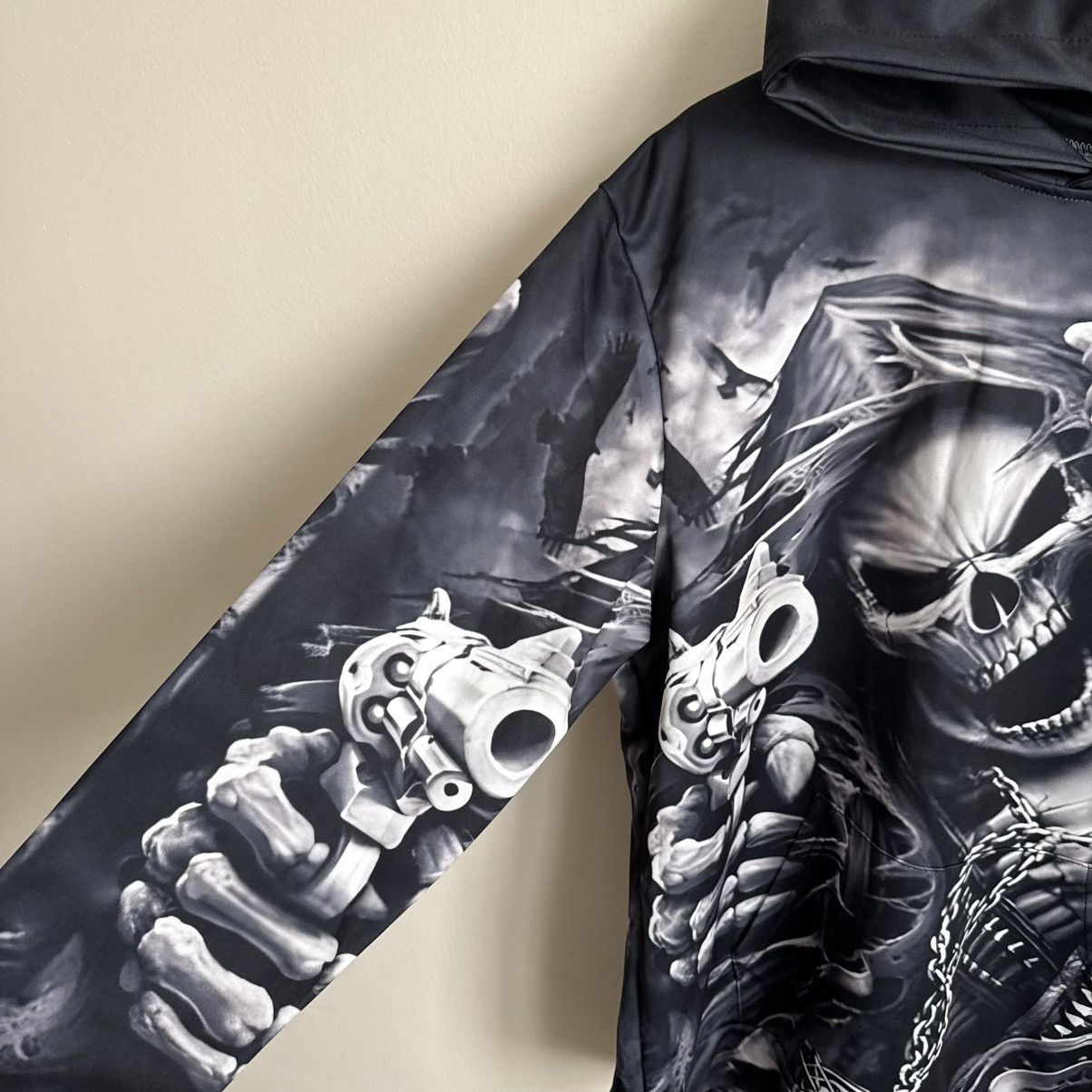 Band Tees Unbranded Unisex Reaper Hoodie Black 3D Graphic Guns Print Size US L / EU 52-54 / 3 - 5 Thumbnail