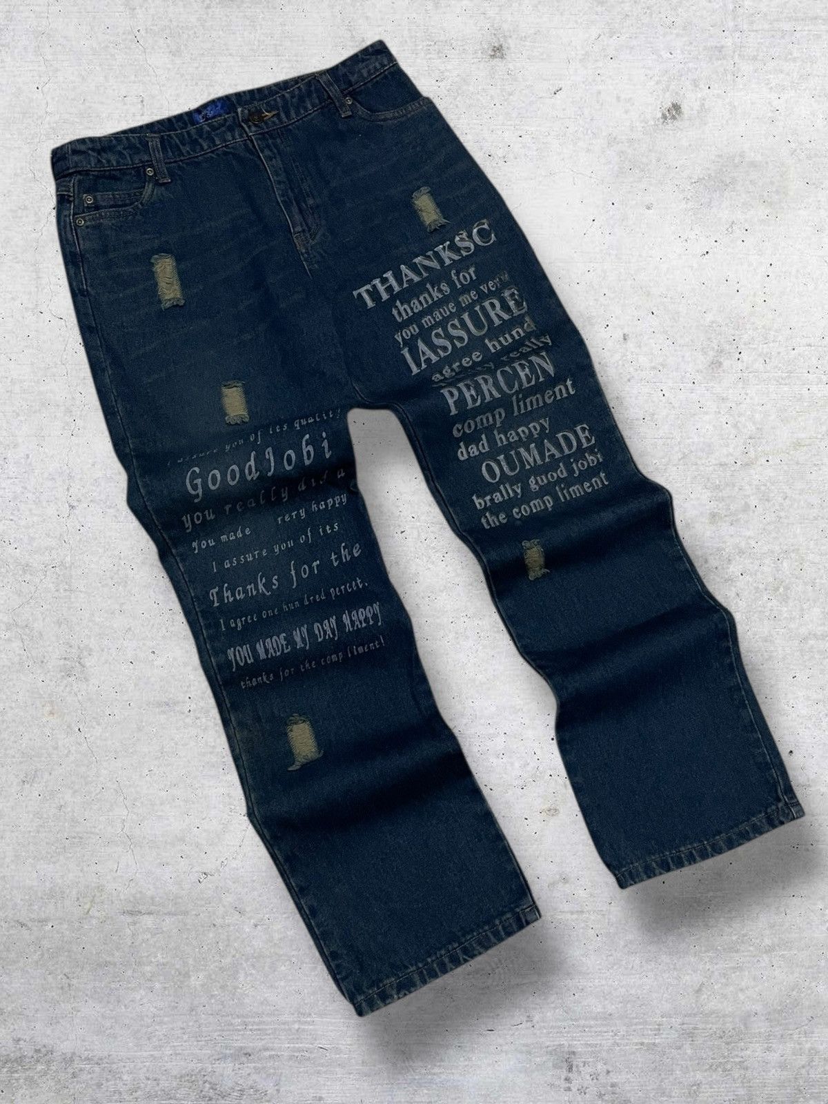 Hysteric Glamour LADY BLUE 1990S JAPAN DESIGNER EXPERIMENTAL POETIC DENIM Size US 29 - 2 Thumbnail