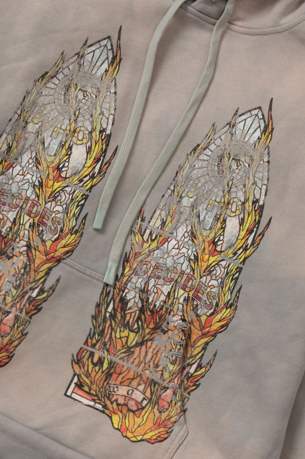 Who Decides War WDW "Faded Flame Glass" Vintage Grey Hoodie Size US L / EU 52-54 / 3 - 2 Thumbnail