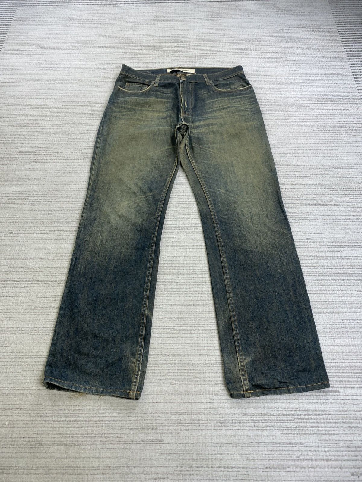Gap × Le Grande Bleu (L.G.B.) × Vintage Vintage 90s Gap USA Straight Fit Distressed Pants Size US 34 / EU 50 - 1 Thumbnail