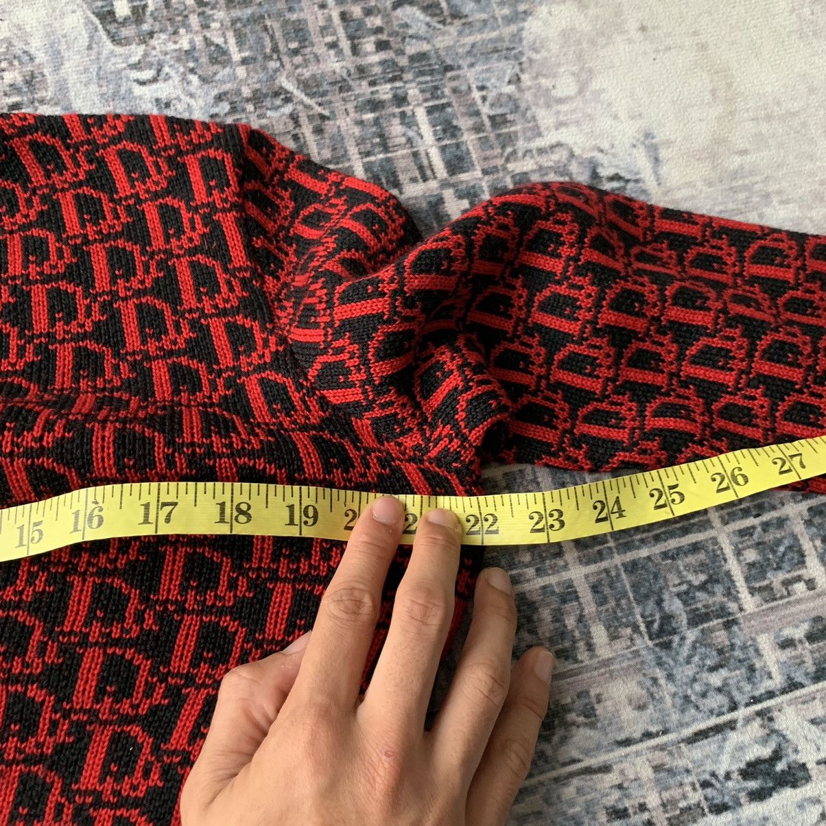 Dior × Vintage Vintage 90’s Dior Red Monogram Knit Size M / US 6-8 / IT 42-44 - 7 Thumbnail