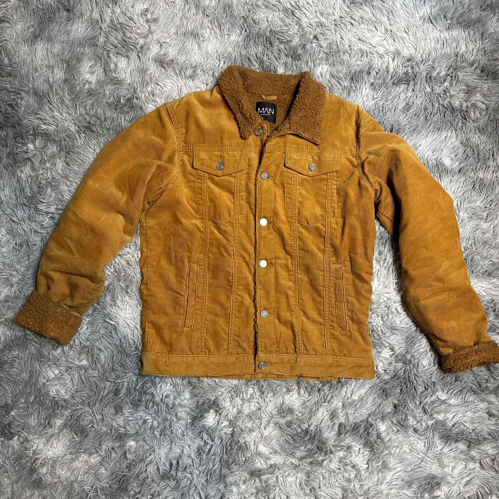 Boohoo Boohooman tan corduroy jacket Size US S / EU 44-46 / 1 - 3 Thumbnail