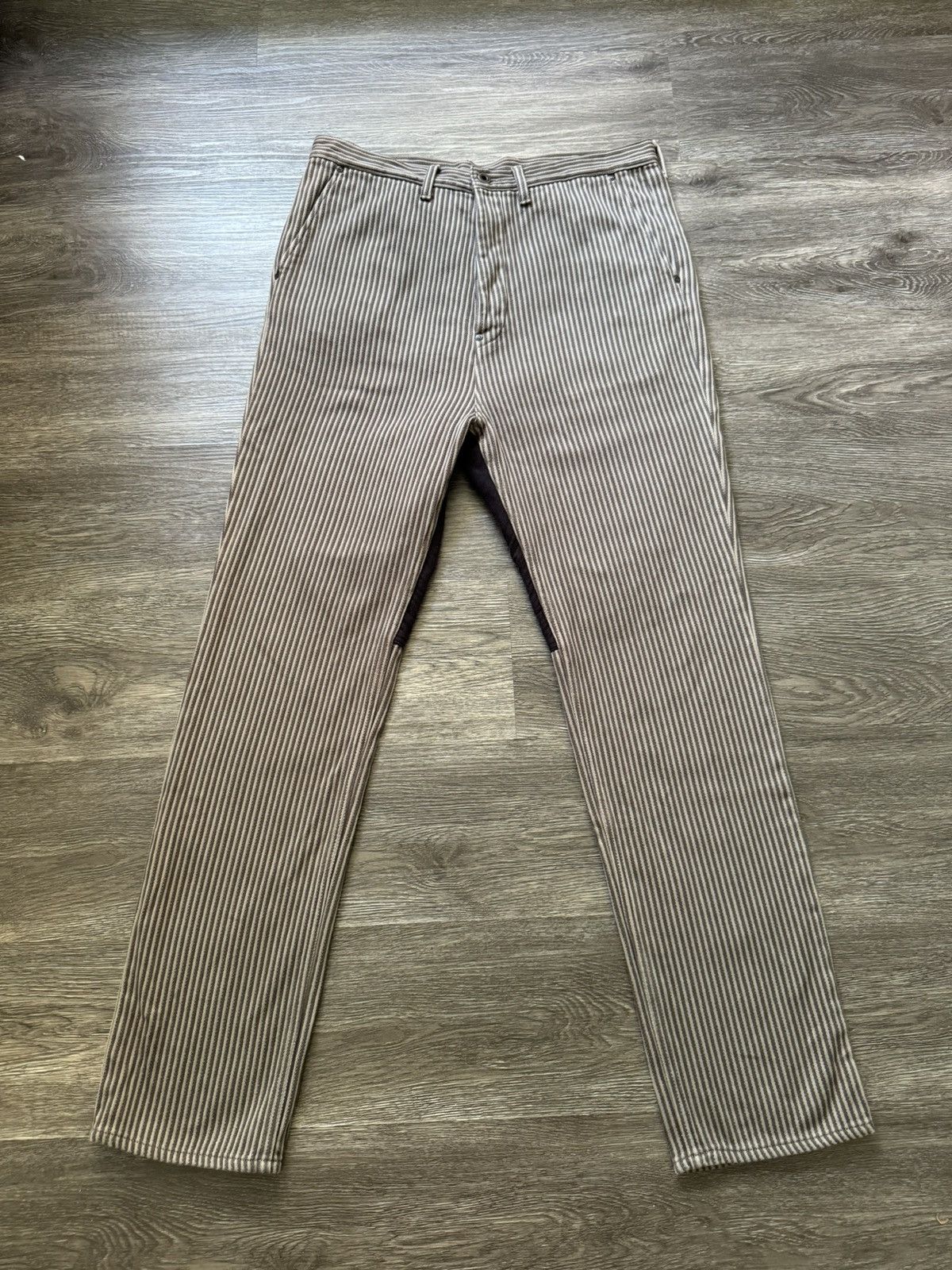 Kapital Kapital Hickory Winday Back Patch Striped Pants Workwear m Size US 34 / EU 50 - 6 Thumbnail