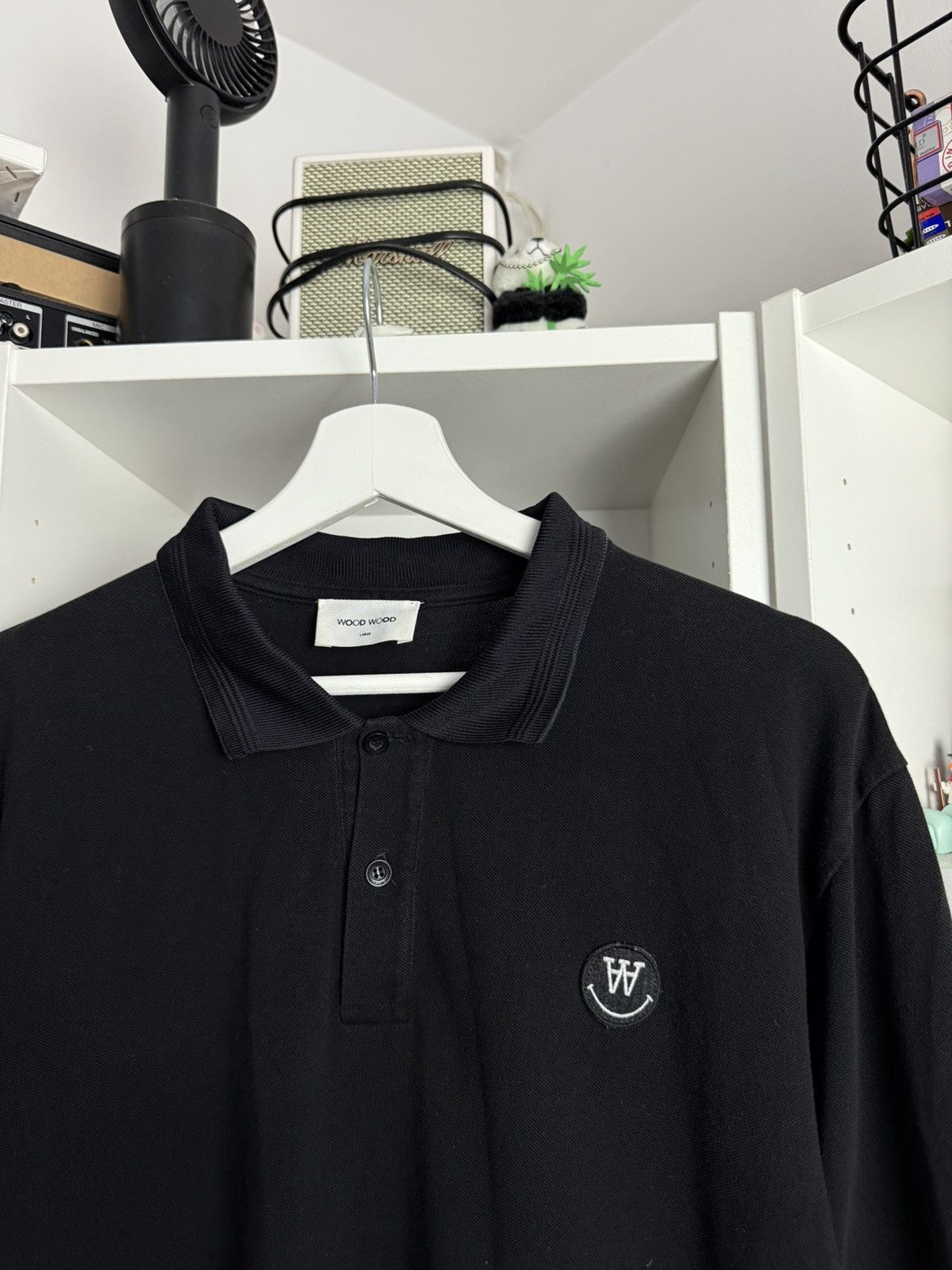 Designer × Wood Wood Wood Wood black longsleeve polo t-shirt L streetwear luxury Size US L / EU 52-54 / 3 - 3 Thumbnail