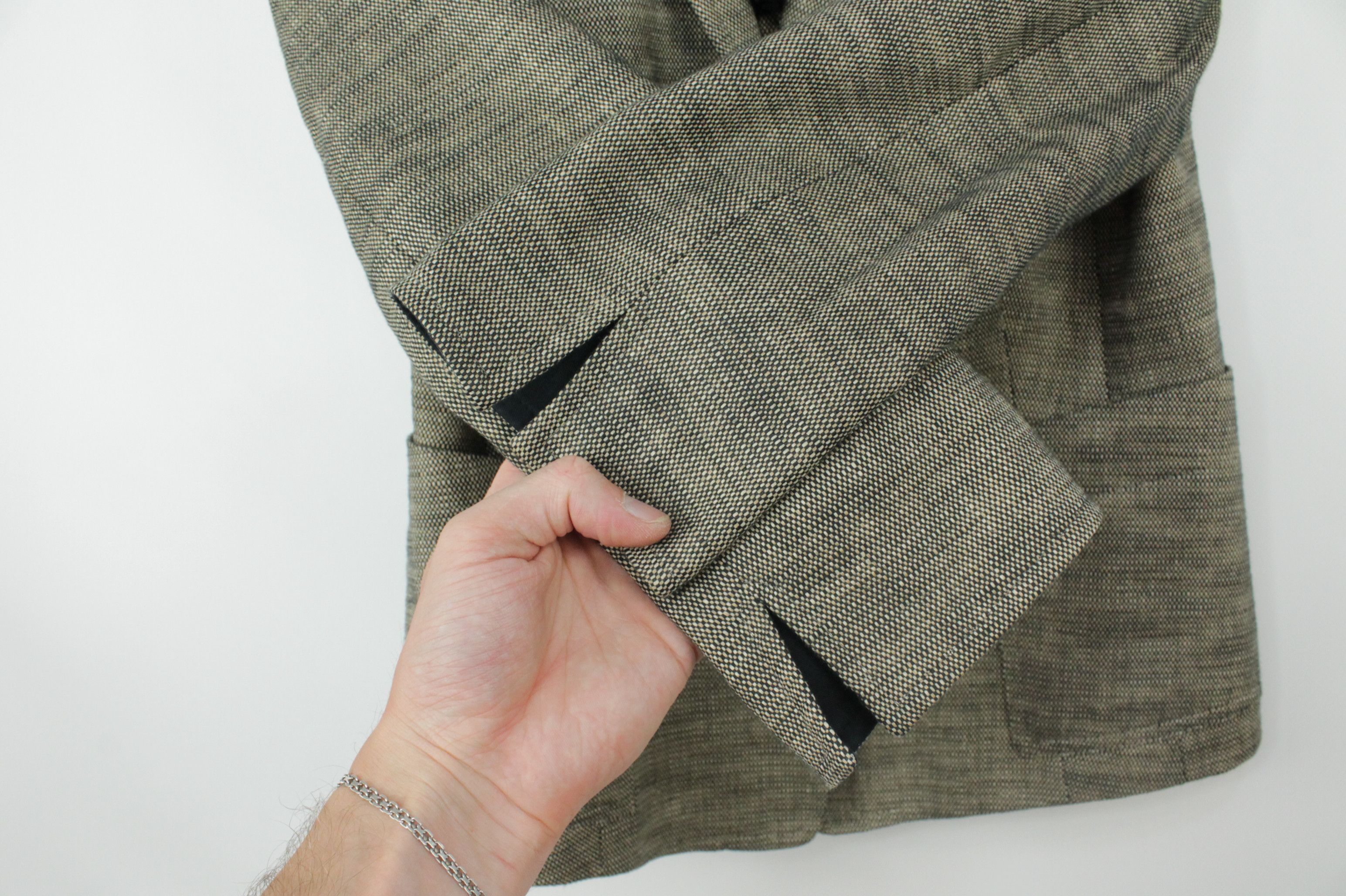 Akris × Designer Akris Punto Gray Melange Cotton Linen Blazer Jacket Size M / US 6-8 / IT 42-44 - 5 Thumbnail