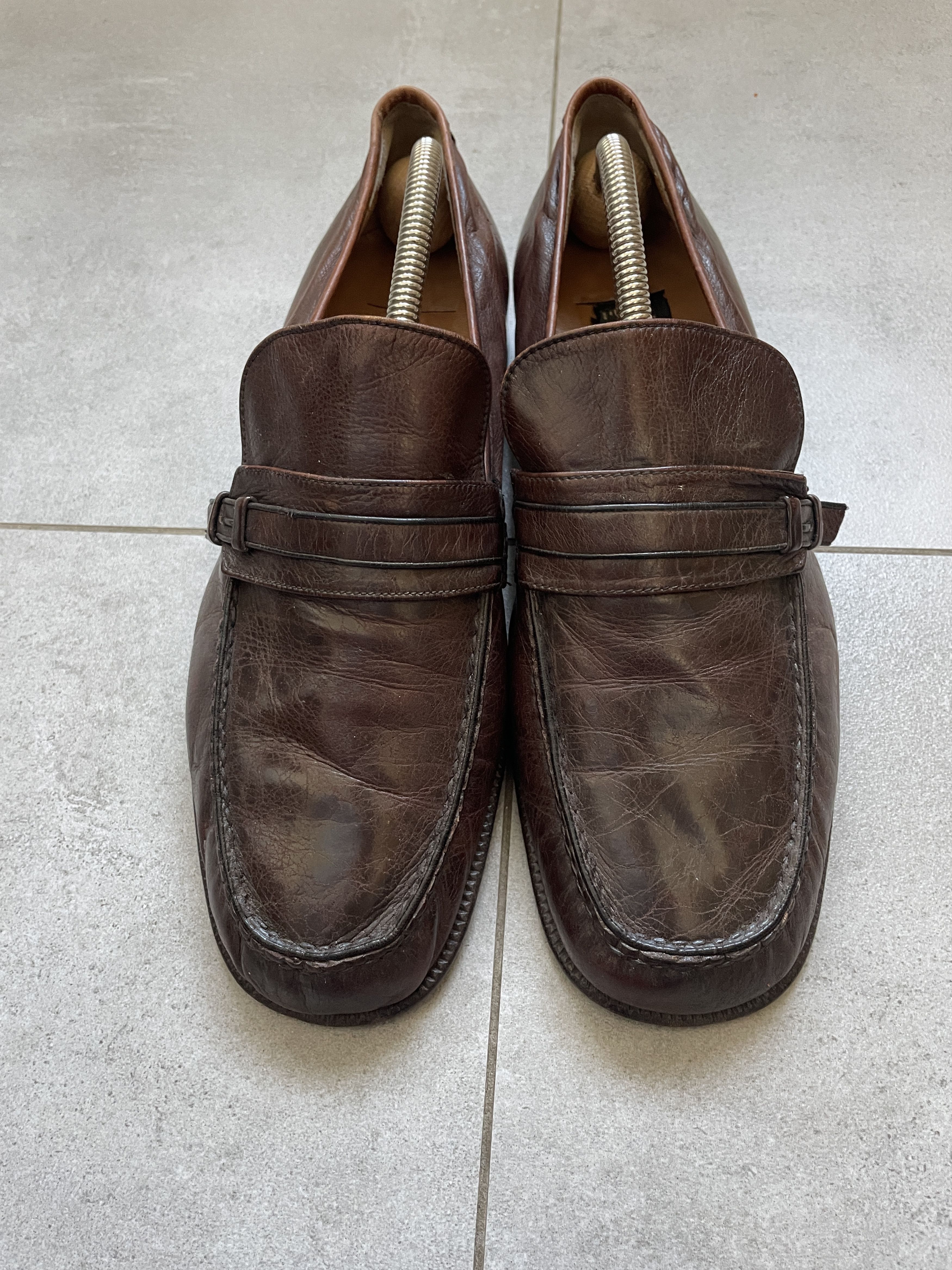 Vintage VINTAGE HANDMADE OLD MONEY ITALIAN LEATHER PENNY LOAFERS Size US 8.5 / EU 41-42 - 4 Thumbnail