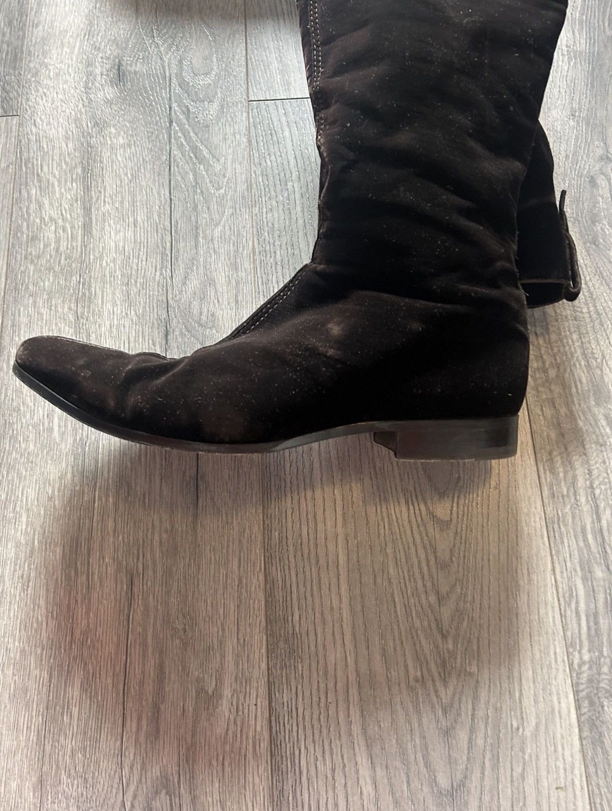 Louis Vuitton Louis Vuitton Velvet Riding Boots (extremely rare) Size US 11 / EU 44 - 7 Thumbnail