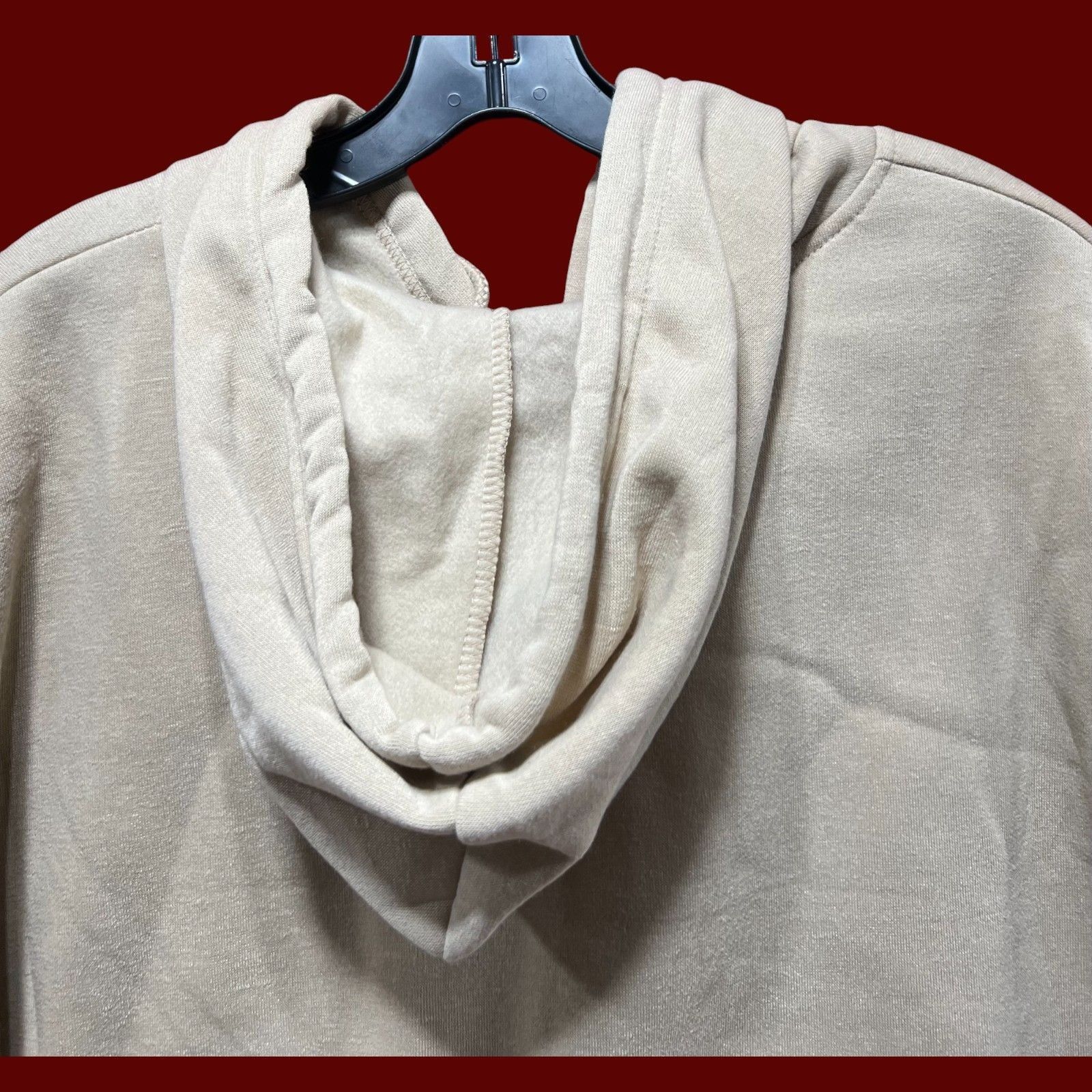rue21 Rue 21 - Women's Long Sleeve Hooded Sweatshirt - Beige - Ext Size XL / US 12-14 / IT 48-50 - 12 Thumbnail