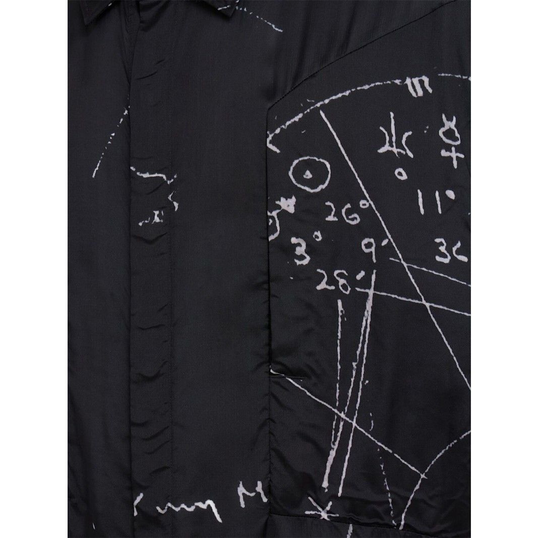 RICK OWENS Jumbo Sleeveless Graphic Black Viscose Blend Shir