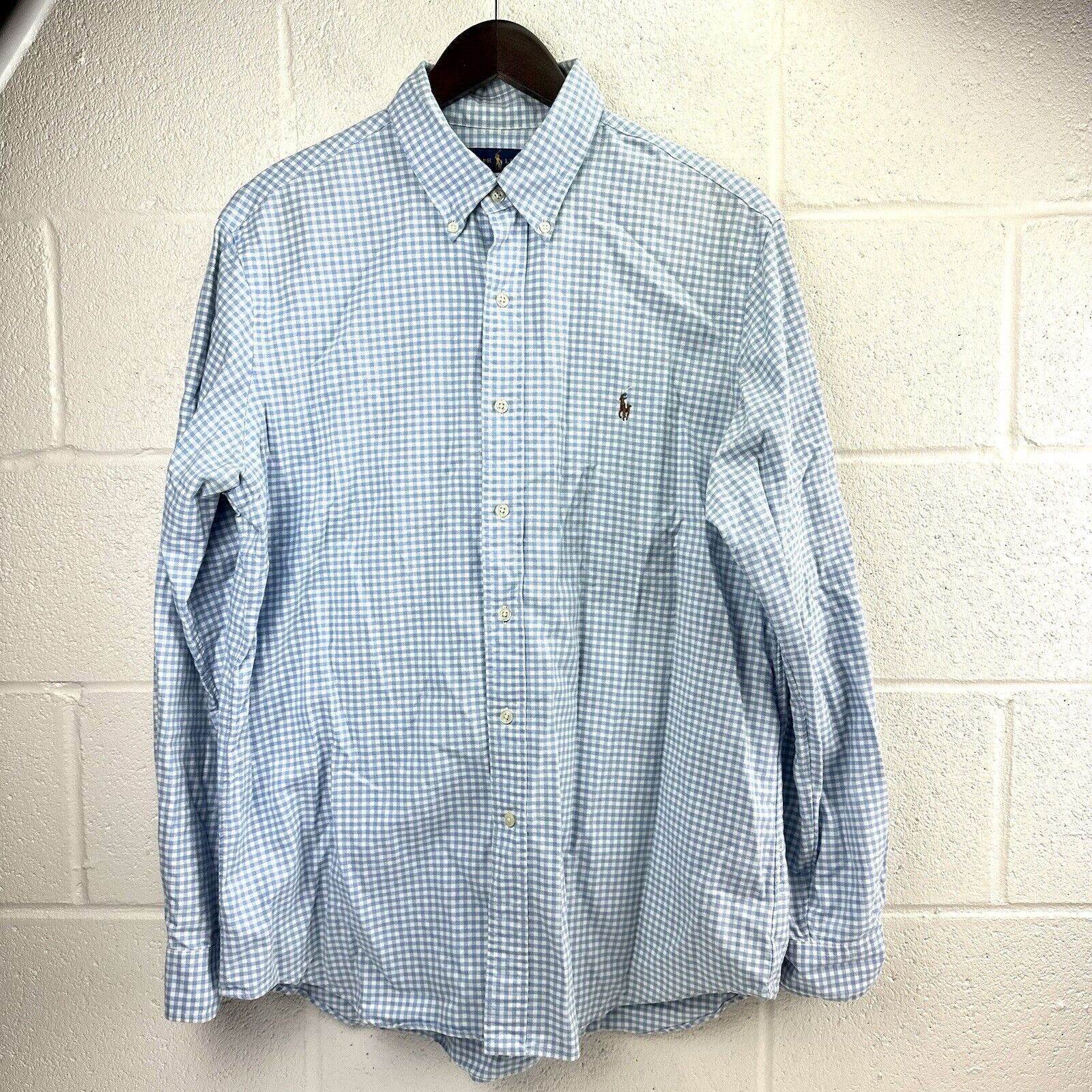 Ralph Lauren Ralph Lauren Classic Fit Shirt Men’s L Blue/White Checkered Size US L / EU 52-54 / 3 - 1 Thumbnail
