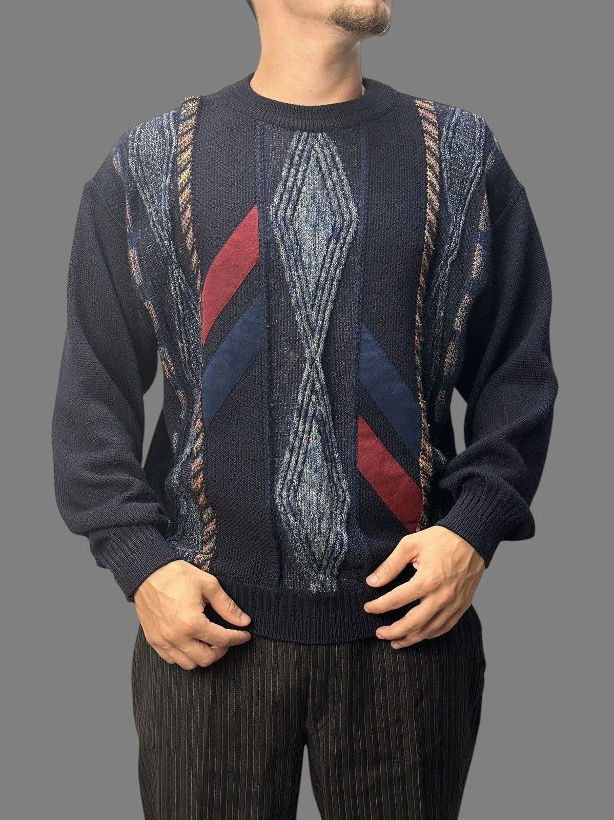 Carlo Colucci Y2K Vintage Gothic Sweater Distressed Diesel Kapital Style Size US L / EU 52-54 / 3 - 15 Thumbnail