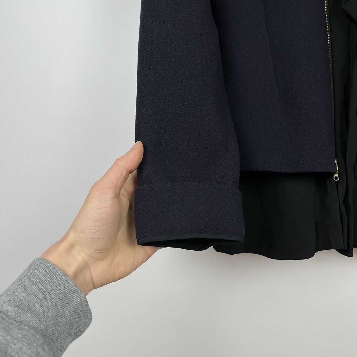 Marni Luxury Marni Navy & Black wool coat Size M / US 6-8 / IT 42-44 - 13 Thumbnail