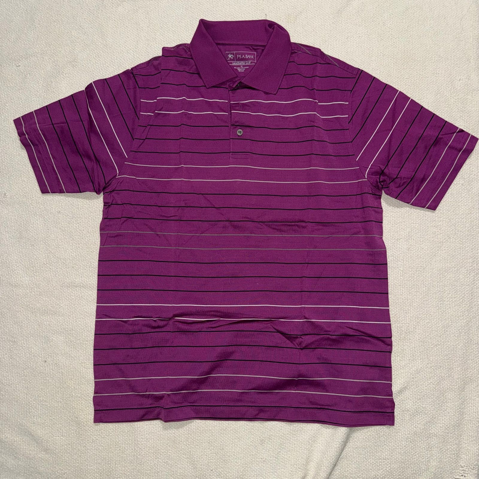 Jos. A. Bank Jos A. Bank Leadbetter Golf Striped Polo | Sz M Size US M / EU 48-50 / 2 - 2 Thumbnail
