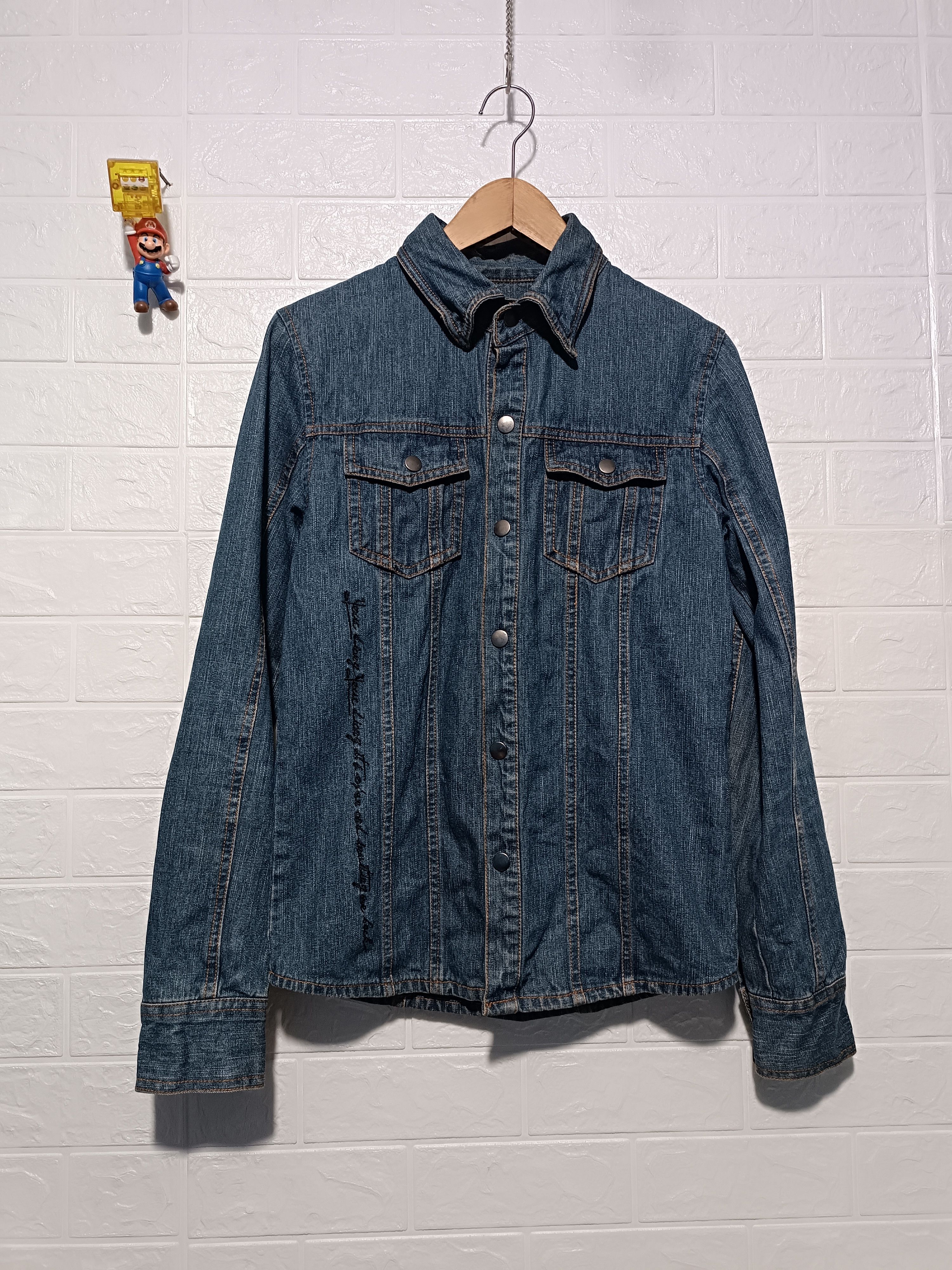 Japanese Brand Vintage Xfrm Poem Denim Shirt Jacket Size US M / EU 48-50 / 2 - 2 Thumbnail