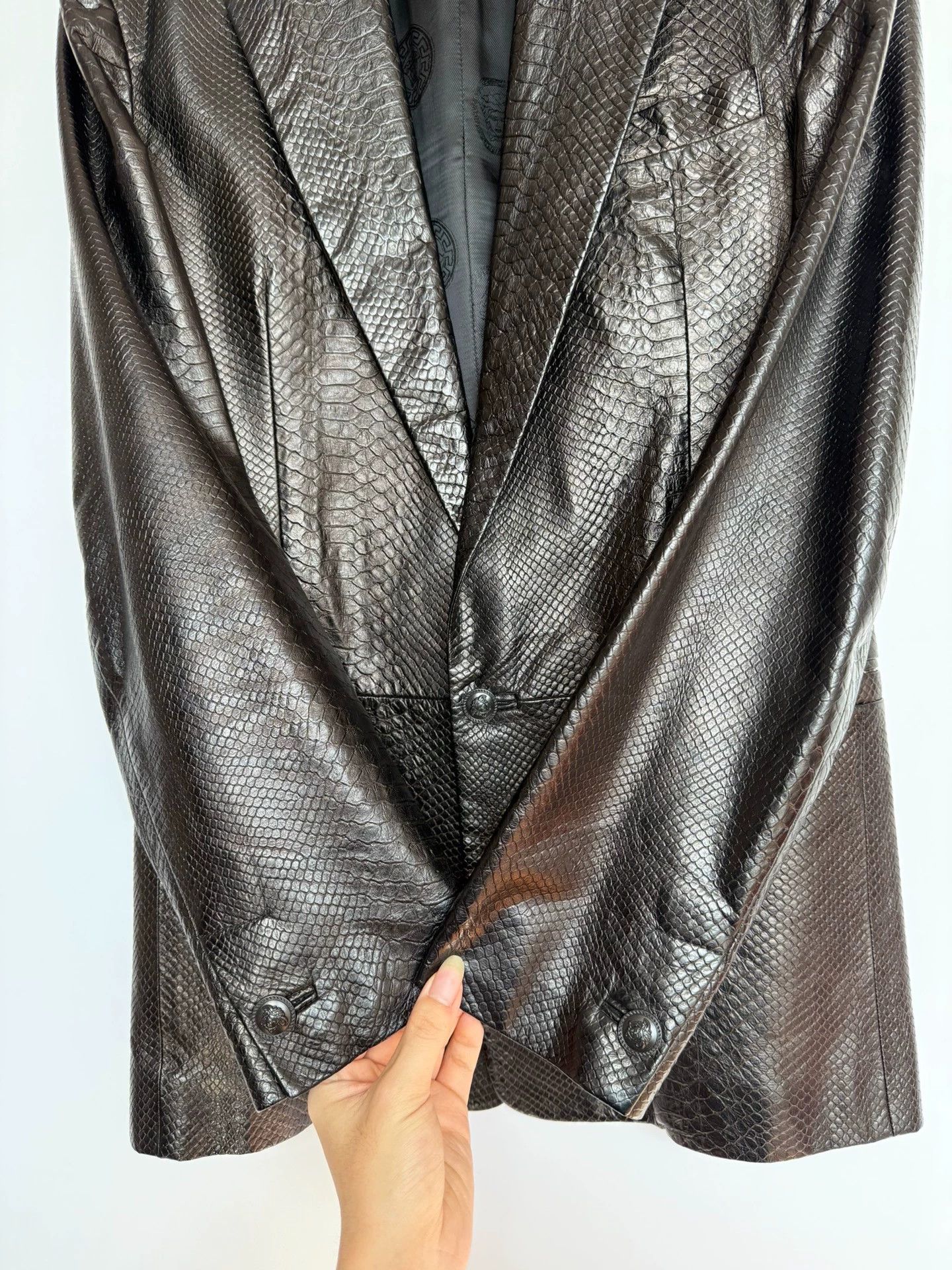Versace Versace Snake Print Leather Blazer Jacket 48 Size US M / EU 48-50 / 2 - 5 Thumbnail