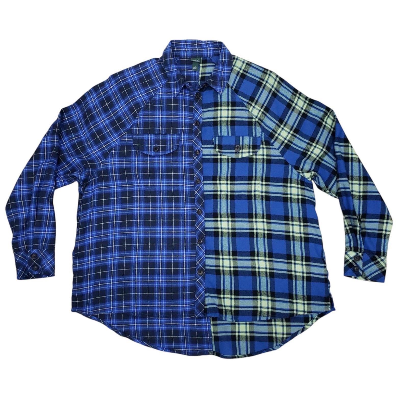 Other Wild Fable Flannel Oversized Boyfriend Shirt Spliced Plaid S Size S / US 4 / IT 40 - 4 Thumbnail