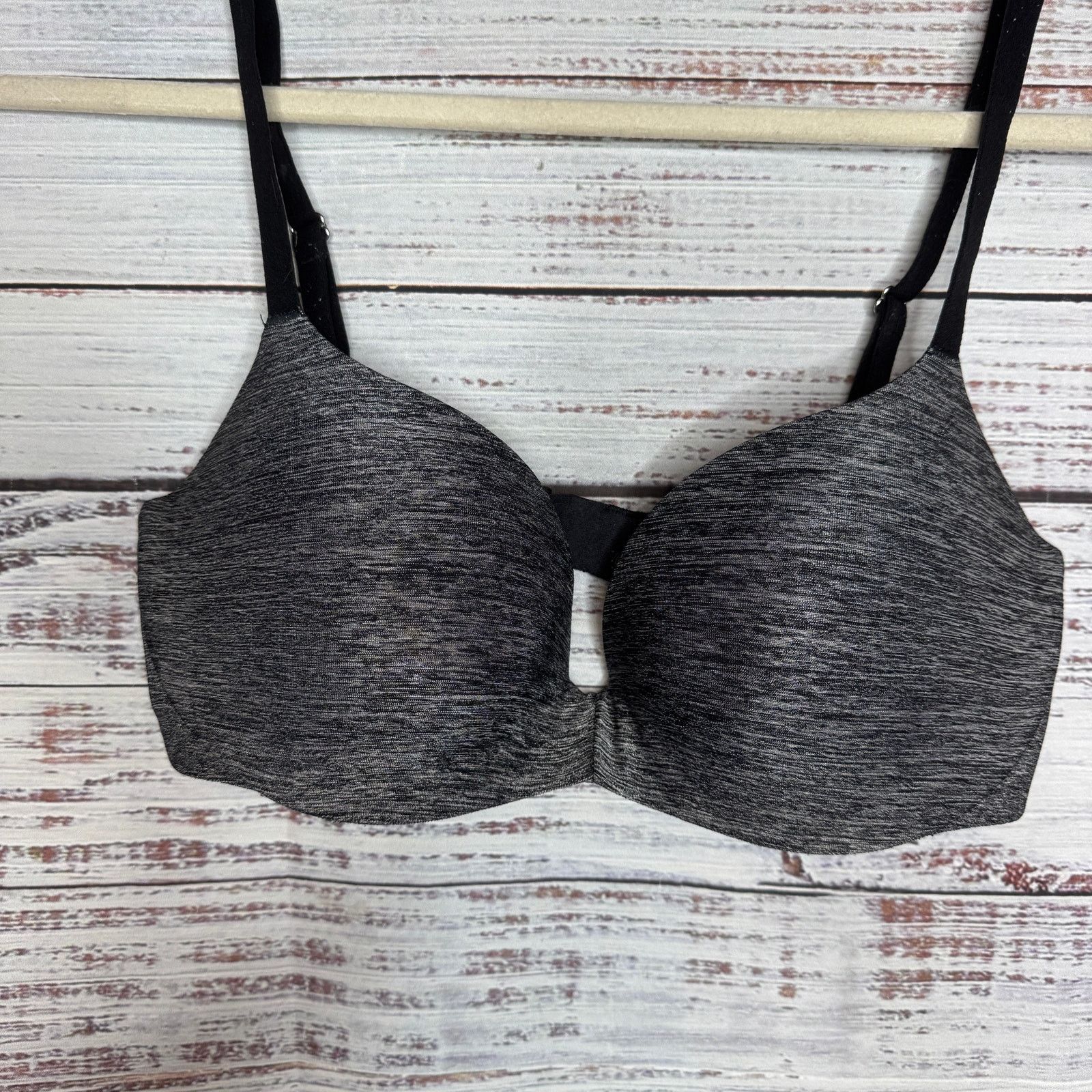 Victoria's Secret Victoria's Secret VS Pink Light Lift Black Space Dye Bra 34D Size ONE SIZE - 1 Thumbnail