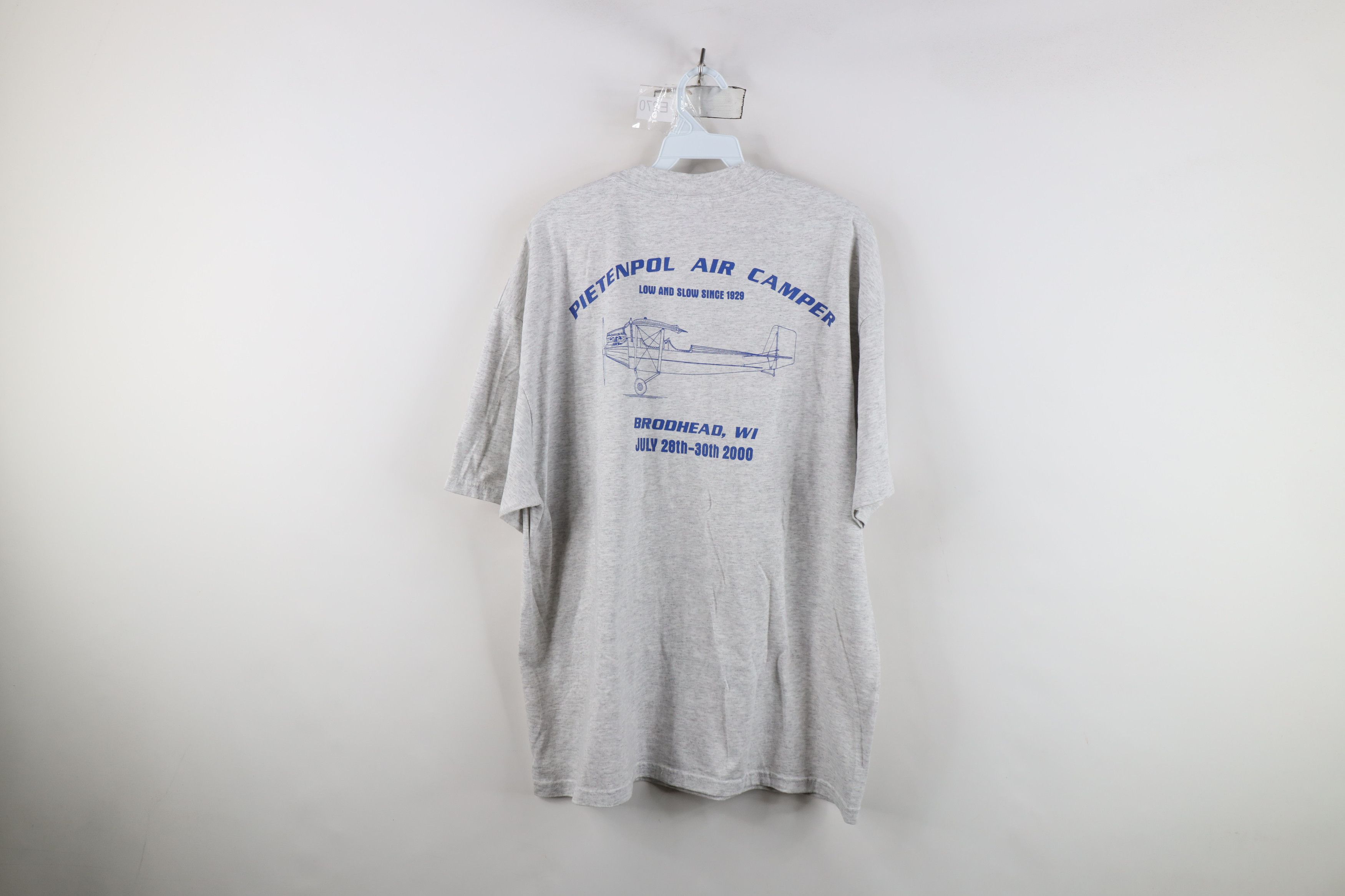 Vintage Vintage Y2K 2000 Pietenpol Air Camper Airplane T-Shirt Gray Size US XL / EU 56 / 4 - 13 Thumbnail