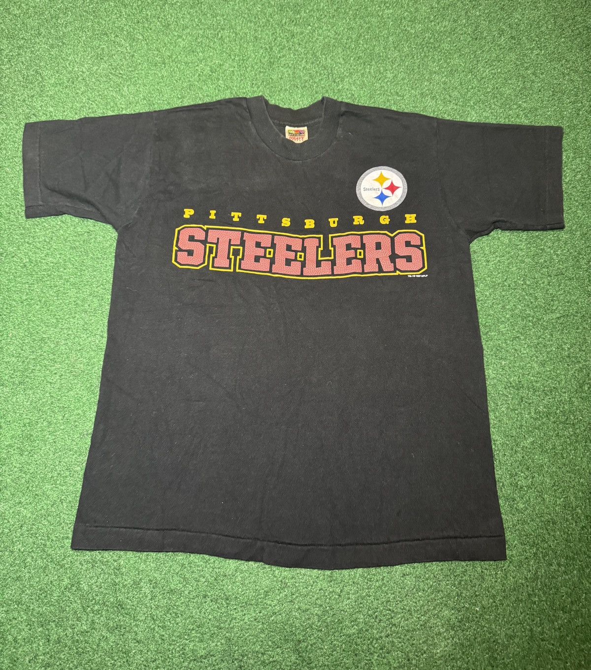 Vintage Vintage Steelers 90s Pittsburgh NFL M/L 20x27 T Shirt Size US L / EU 52-54 / 3 - 1 Thumbnail