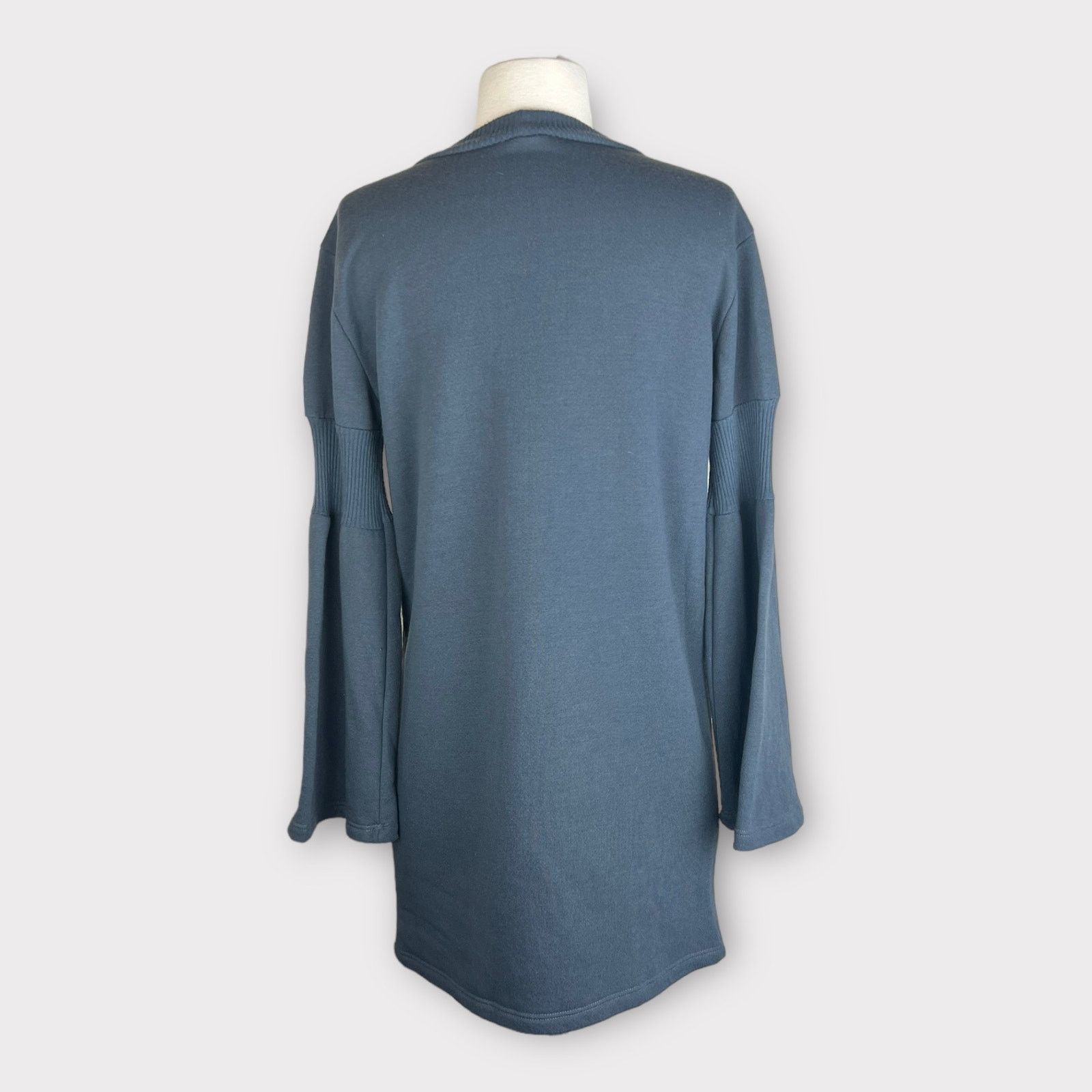 Nordstrom Everly Gray Charcoal Bell Sleeves Sweatshirt Dress | Small Size S / US 4 / IT 40 - 4 Thumbnail