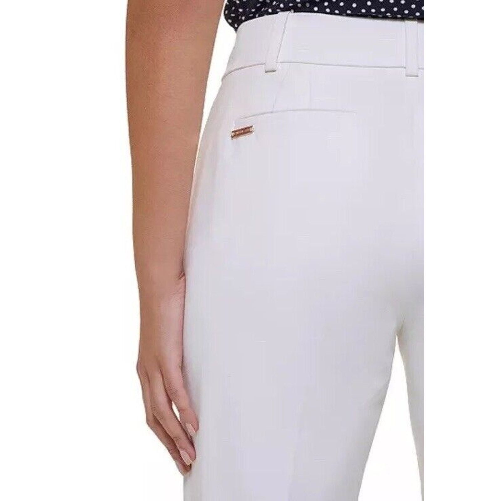 Tommy Hilfiger Tommy Hilfiger Ivory Suit Trousers Boot Leg Women’s Size 16 Size 38" / US 16 / IT 52 - 4 Thumbnail