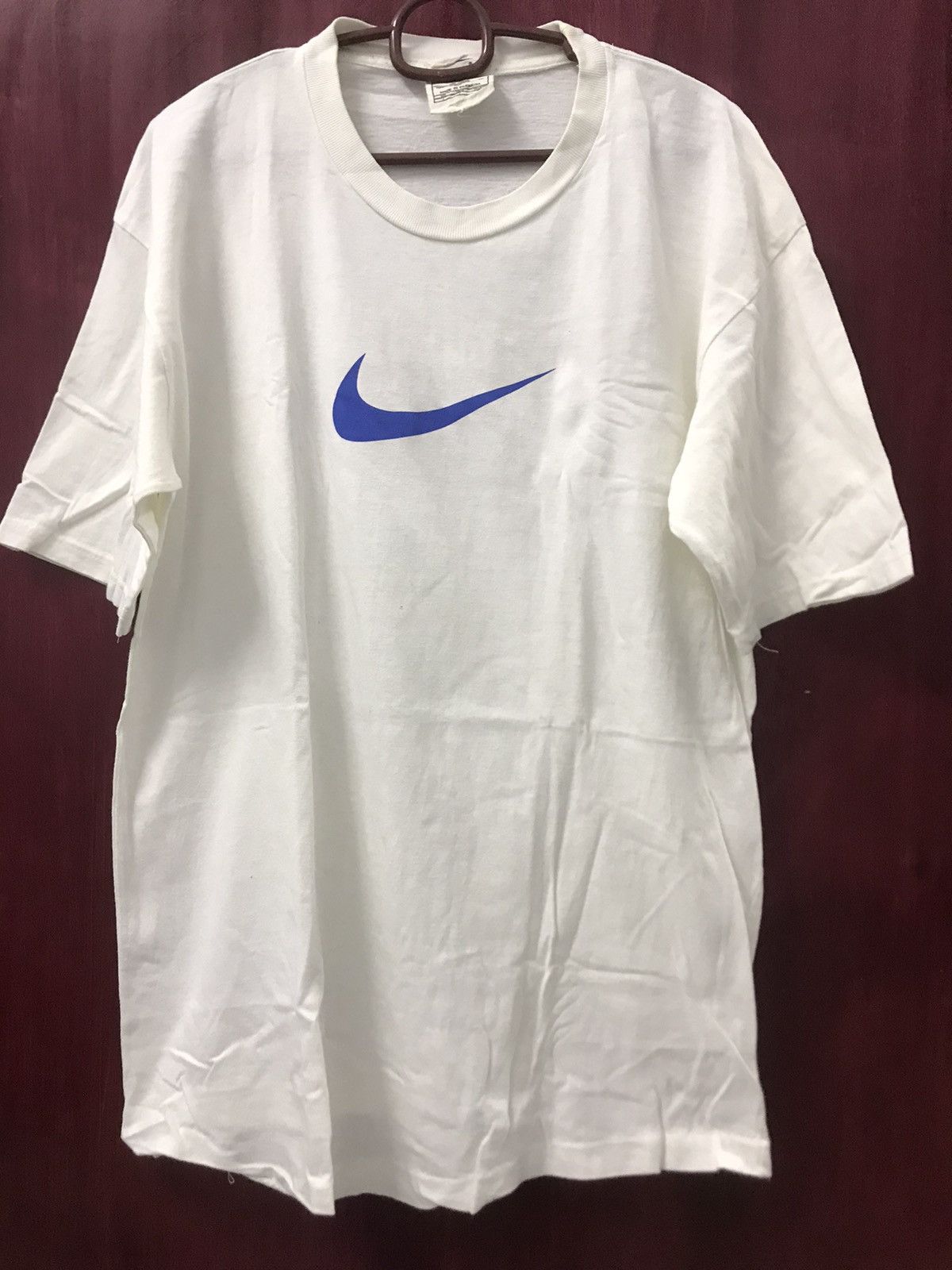 Nike × Vintage 90s NIKE SWOOSH BLOCK Size US L / EU 52-54 / 3 - 1 Thumbnail