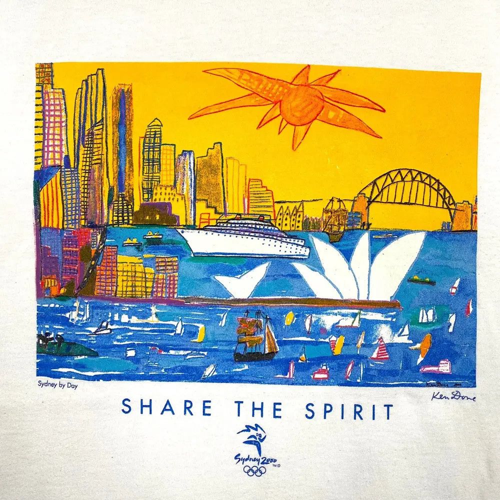 Vintage Vintage KEN DONE Olympic Sydney 2000 Australia Tee Size US XL / EU 56 / 4 - 3 Thumbnail