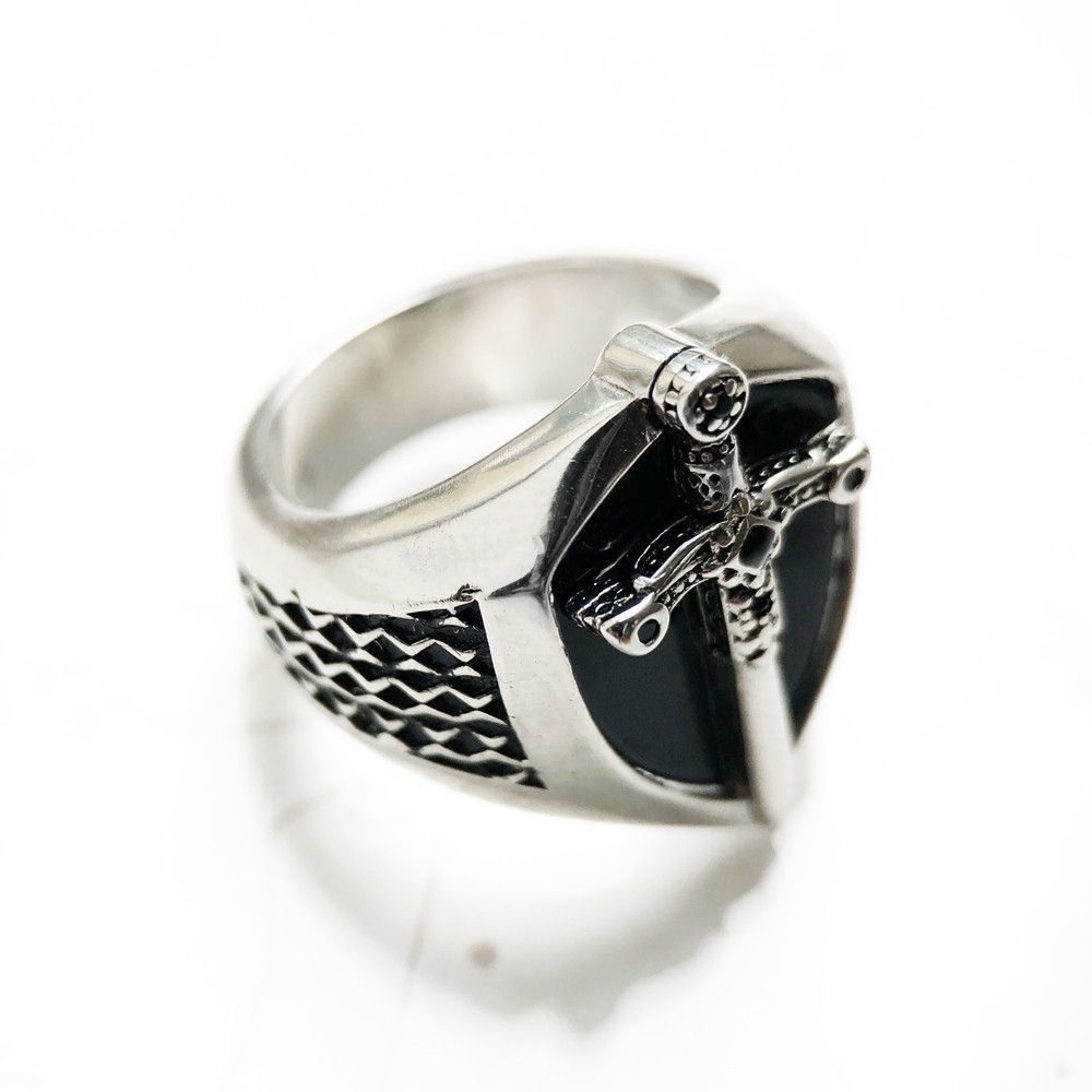 Jewelry SIZE 9 Signet Mystical Sword 925 Sterling Silver Ring Size ONE SIZE - 2 Thumbnail