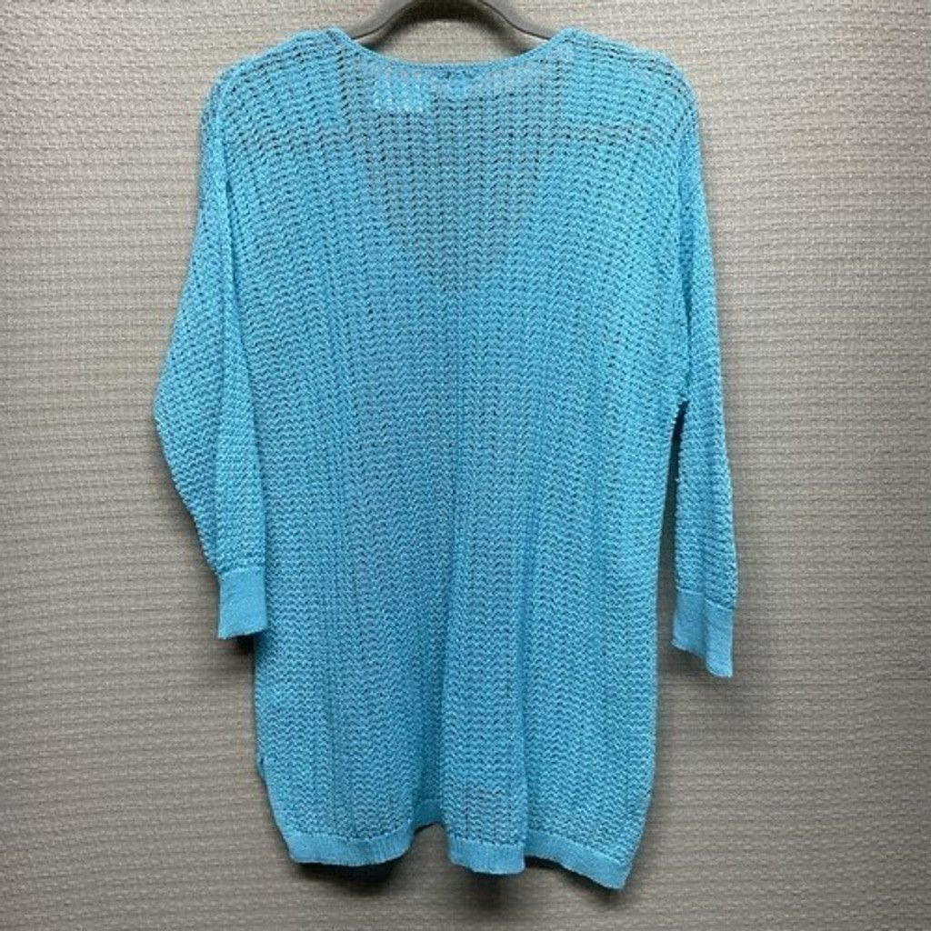 J. Jill J. Jill 3/4 Sleeves Summer Coverup V-Neck Sweater Women L Size L / US 10 / IT 46 - 6 Thumbnail