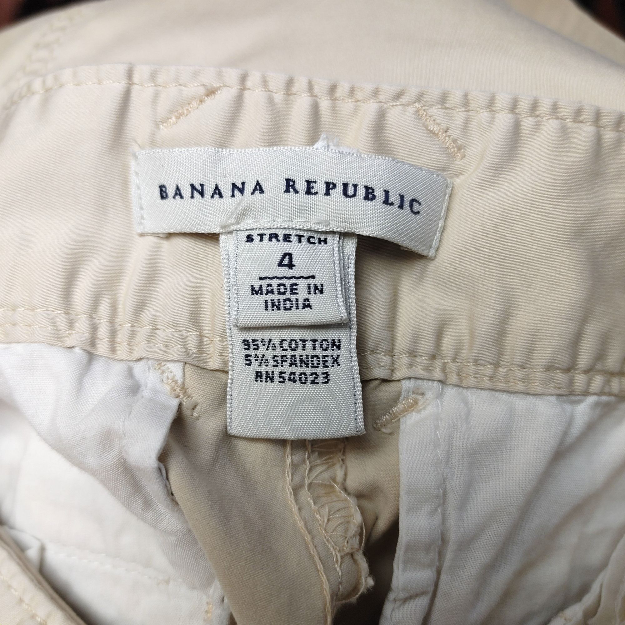 Banana Republic Banana Republic Stretch Women's Beige Straight Leg Pants 4 Size 27" / US 4 / IT 40 - 3 Thumbnail