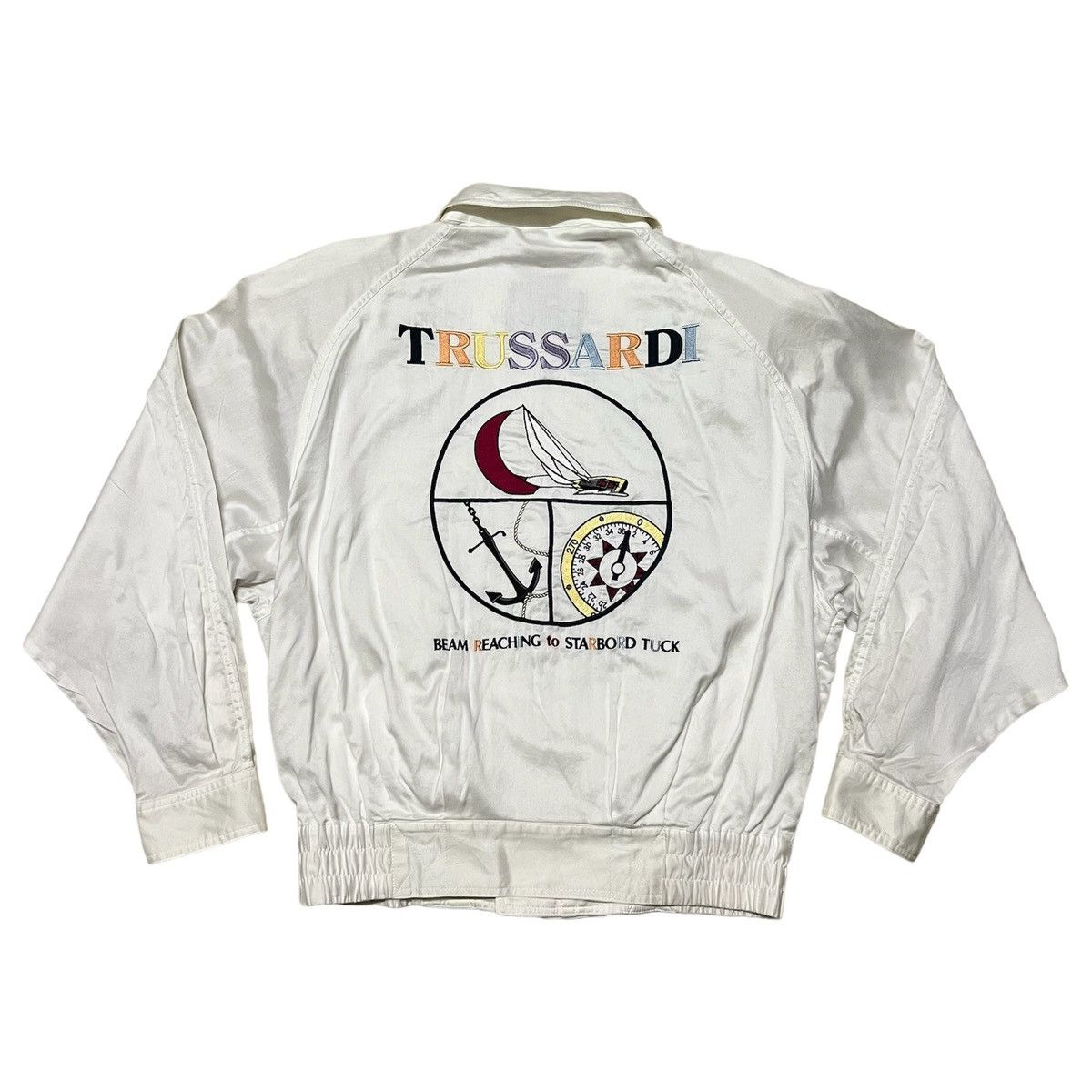 Trussardi Trussardi Big Logo Bomber Style Jacket Size US L / EU 52-54 / 3 - 1 Thumbnail