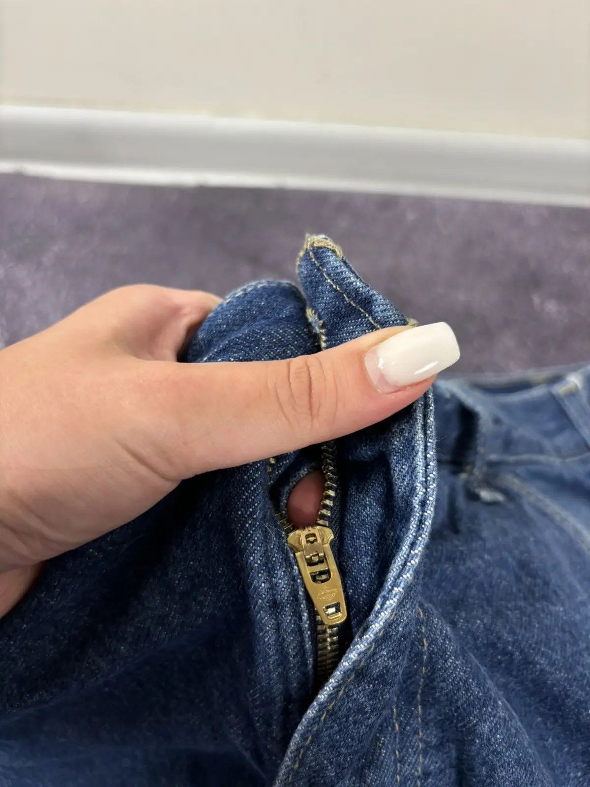 Dickies × Vintage Vintage Dickies Y2K Perforated Work Hype Denim Baggy Jeans Size US 36 / EU 52 - 9 Thumbnail