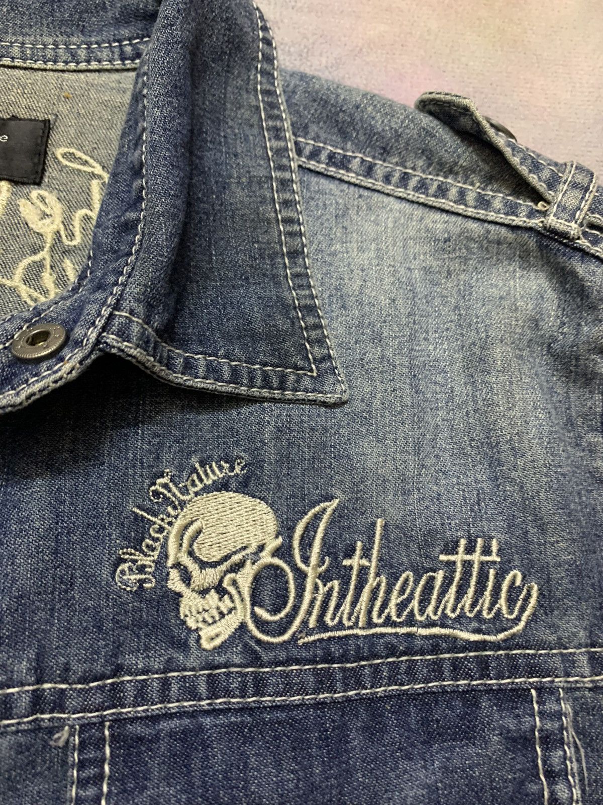 In The Attic In the Attic Washed Dirty Denim Shirt Share Spirit Goa LGB Size US M / EU 48-50 / 2 - 7 Thumbnail