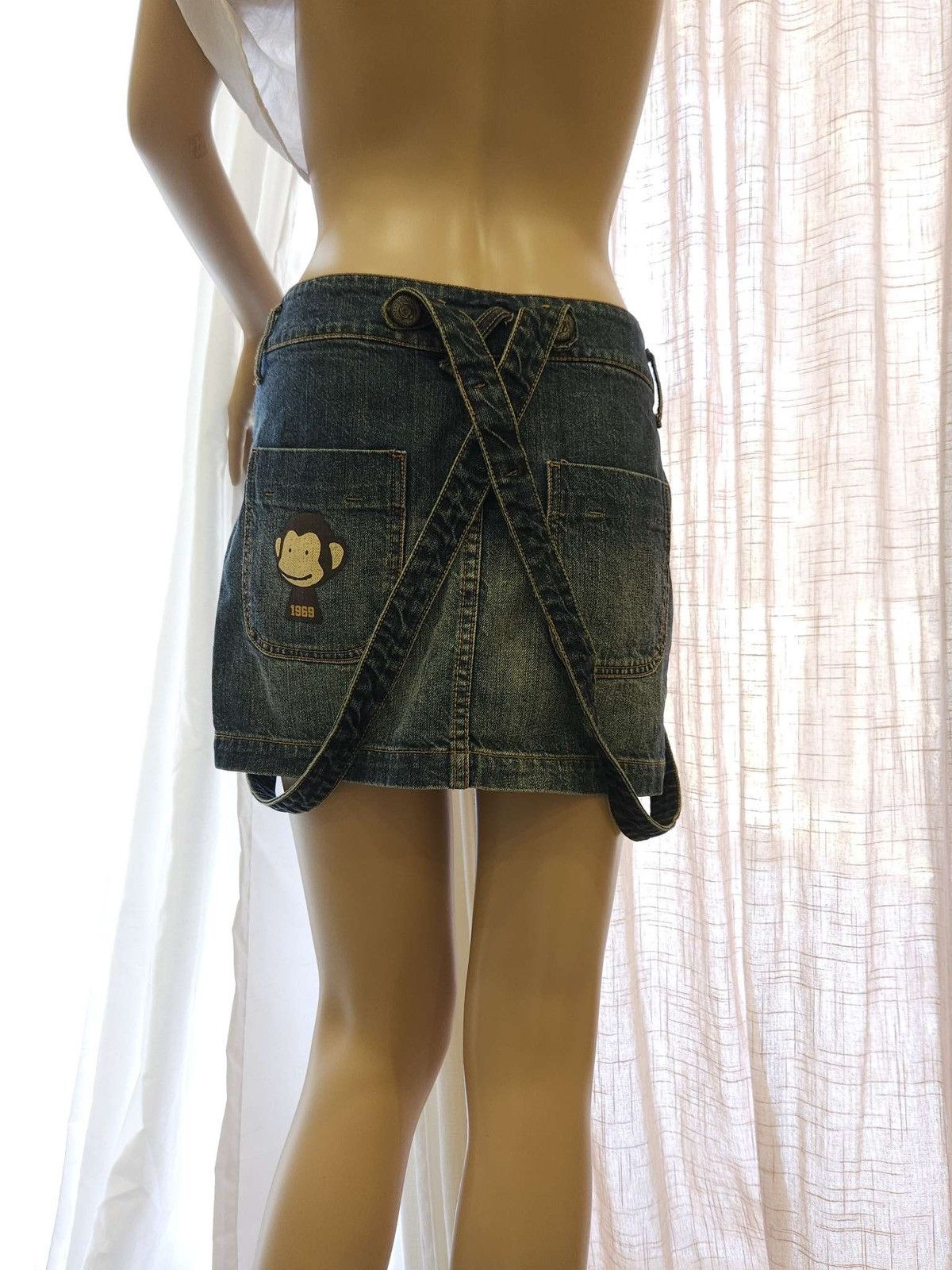 Vintage 1990sVintage Suspender Skirt By Banana Chippy A Jolly Monkey Size 30" / US 8 / IT 44 - 5 Thumbnail